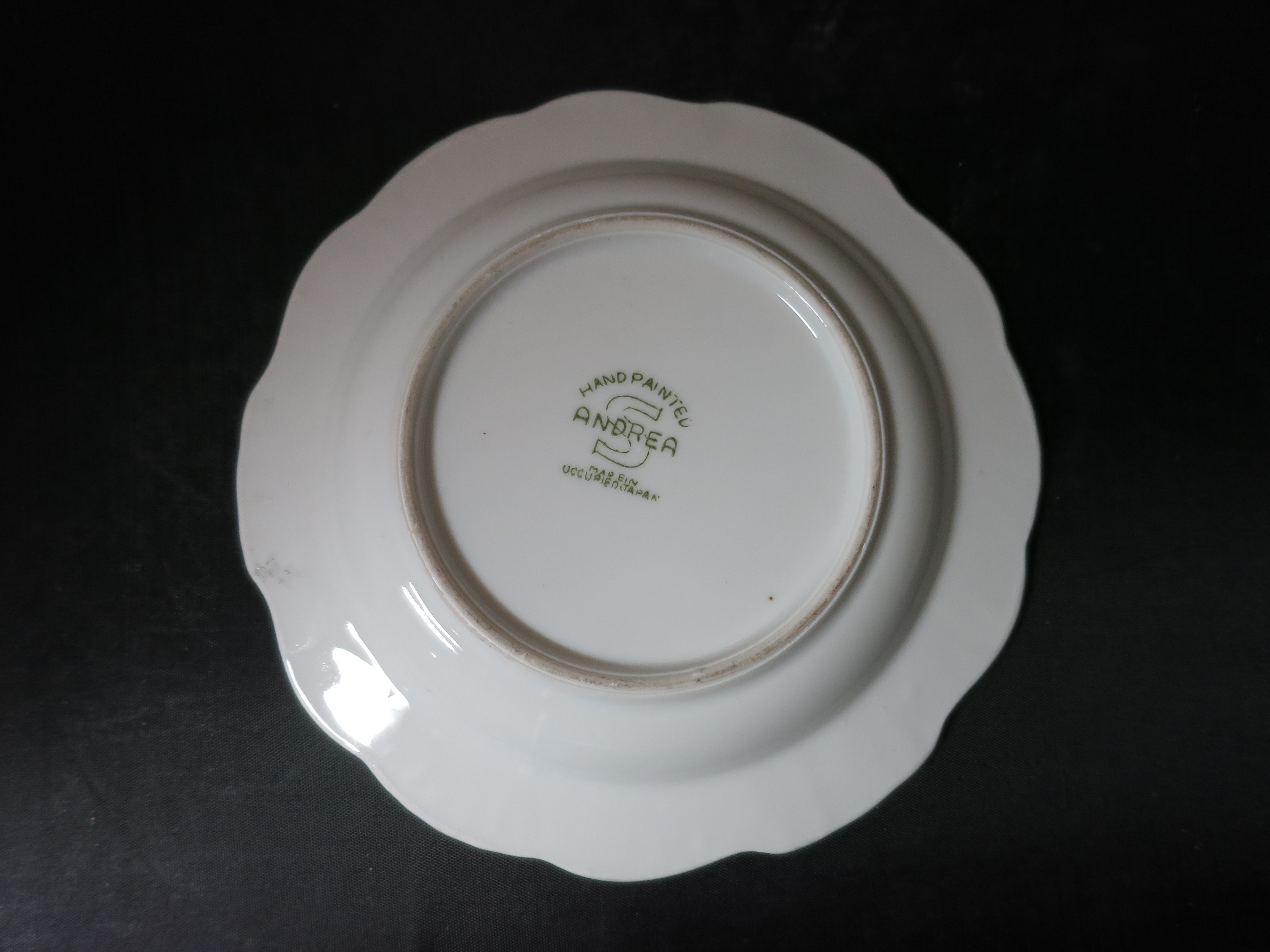 Occupied Japan Hand Painted Ashtray Andres Sadek Gent Lady