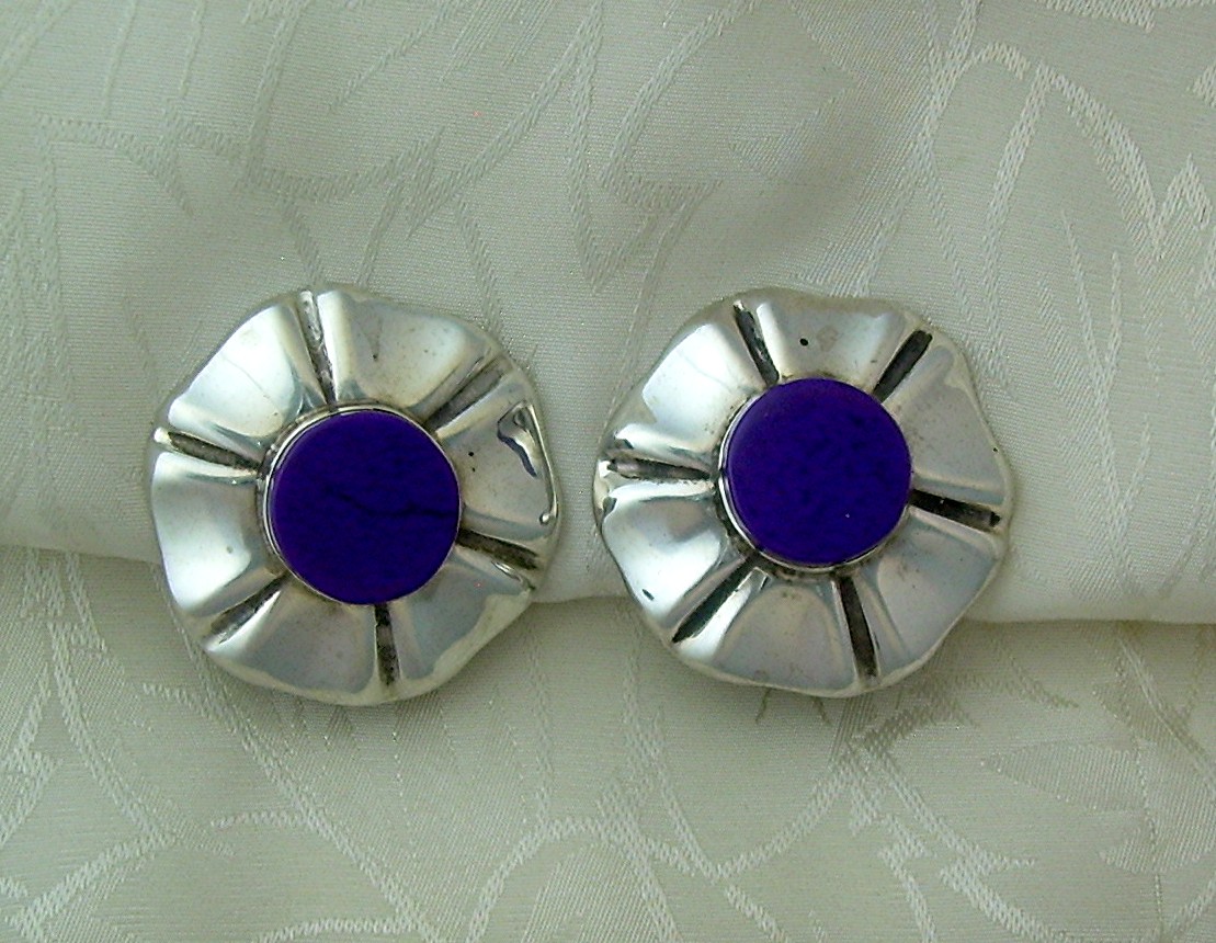 Mexican Sterling Silver Clip Earrings