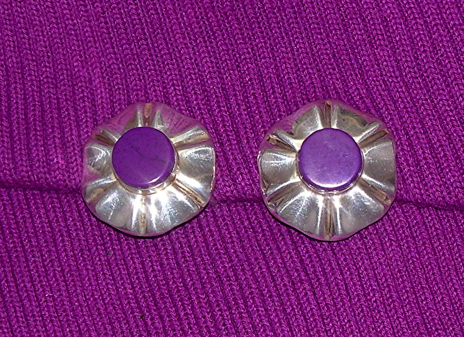 Mexican Sterling Silver Clip Earrings