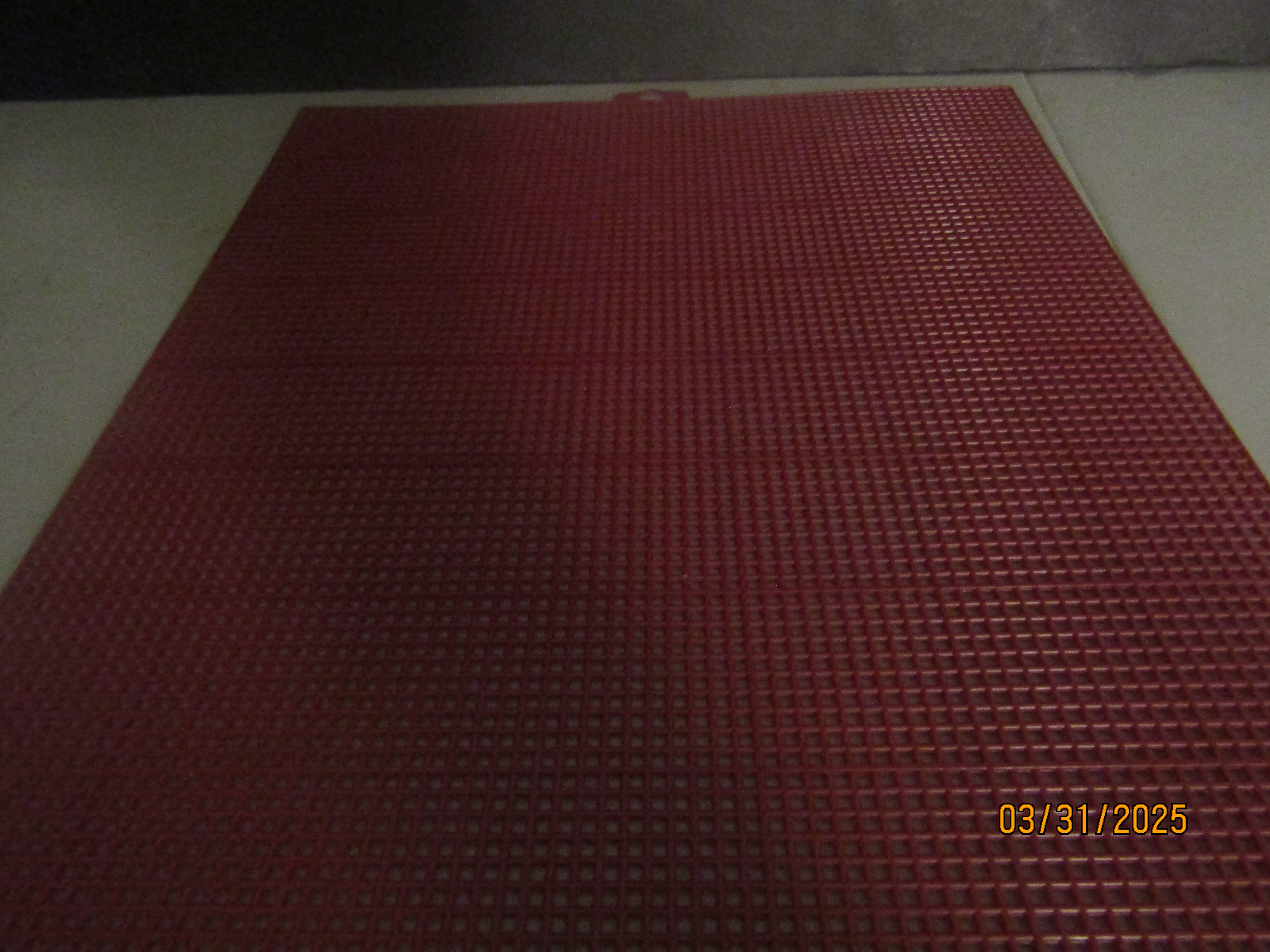 Vintage Quick-Count Rust Red Plastic Canvas Sheet