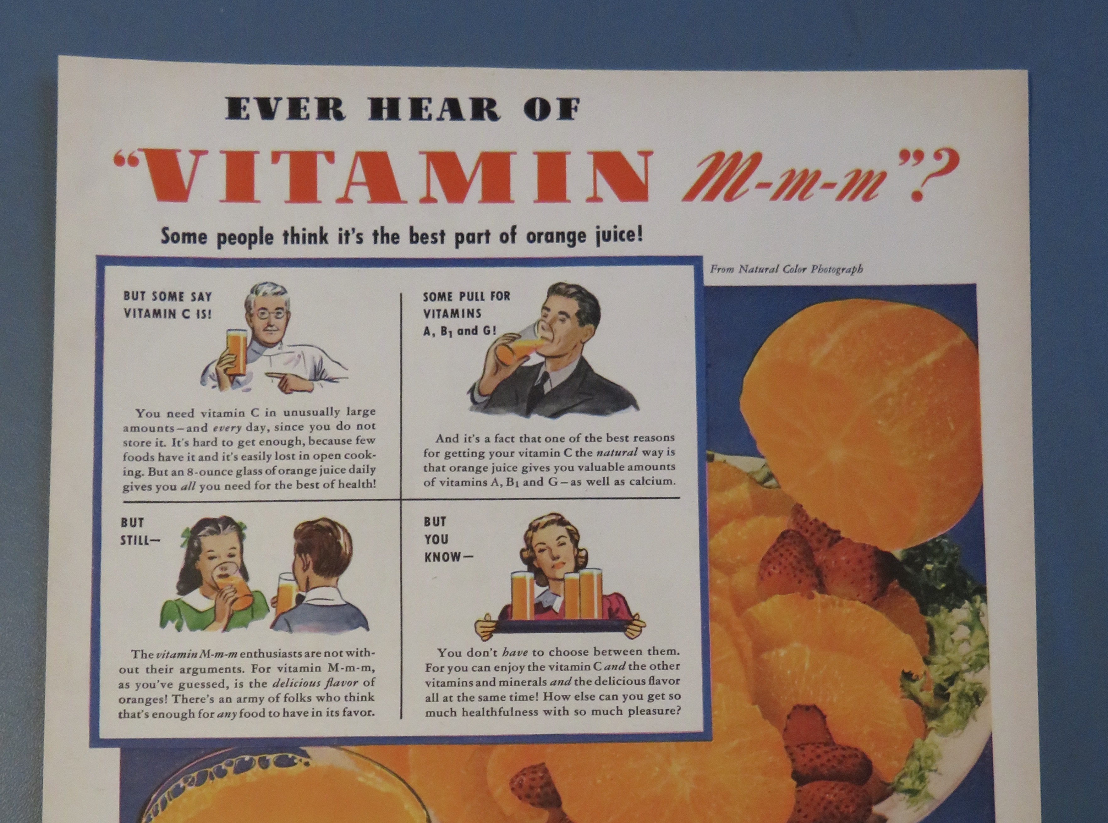 1942 Sunkist California Oranges with Vitamins