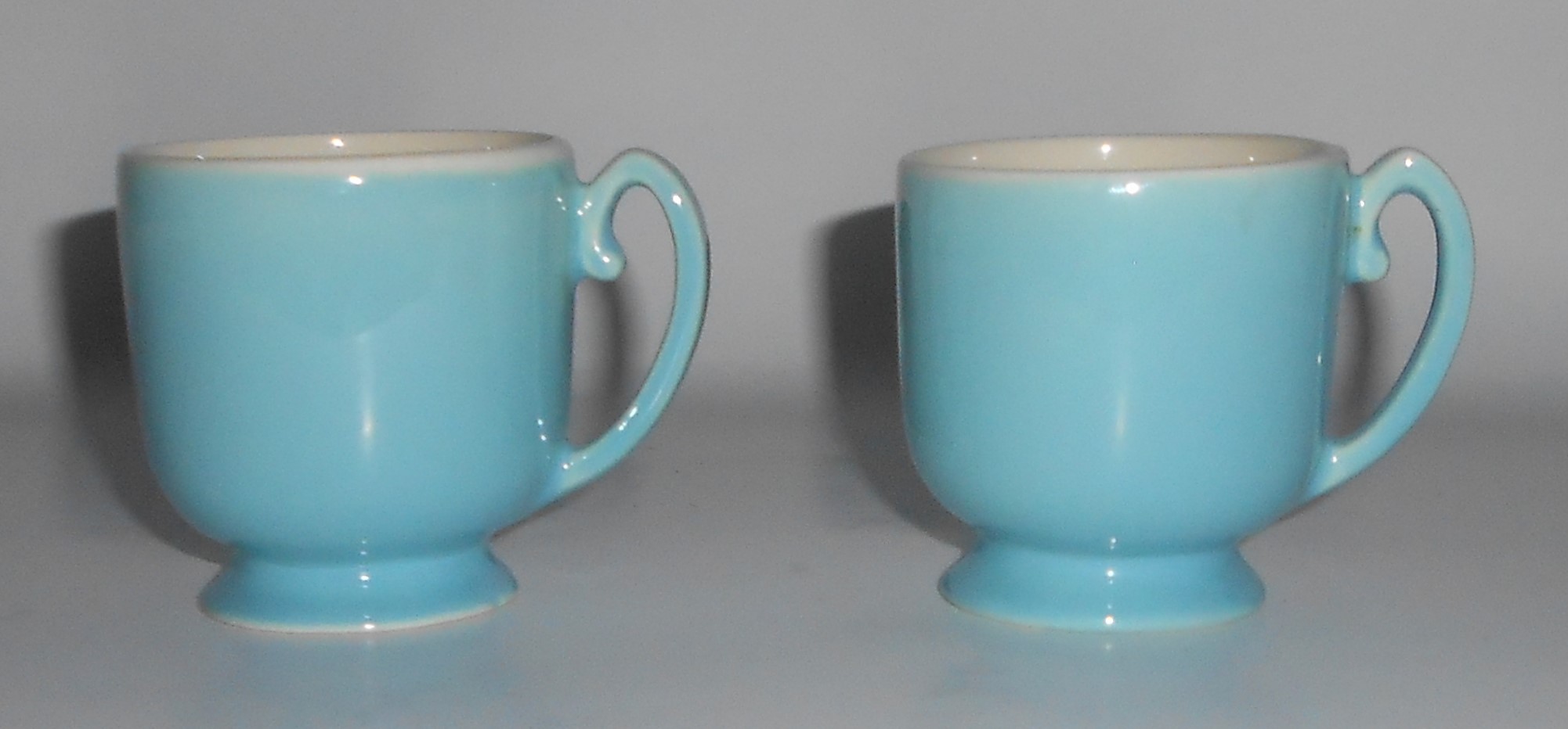 Pair Pacific Pottery Coralitos Duotone Demitasse Cups