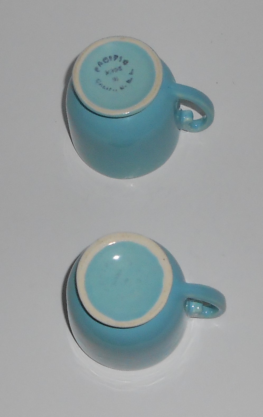 Pair Pacific Pottery Coralitos Duotone Demitasse Cups
