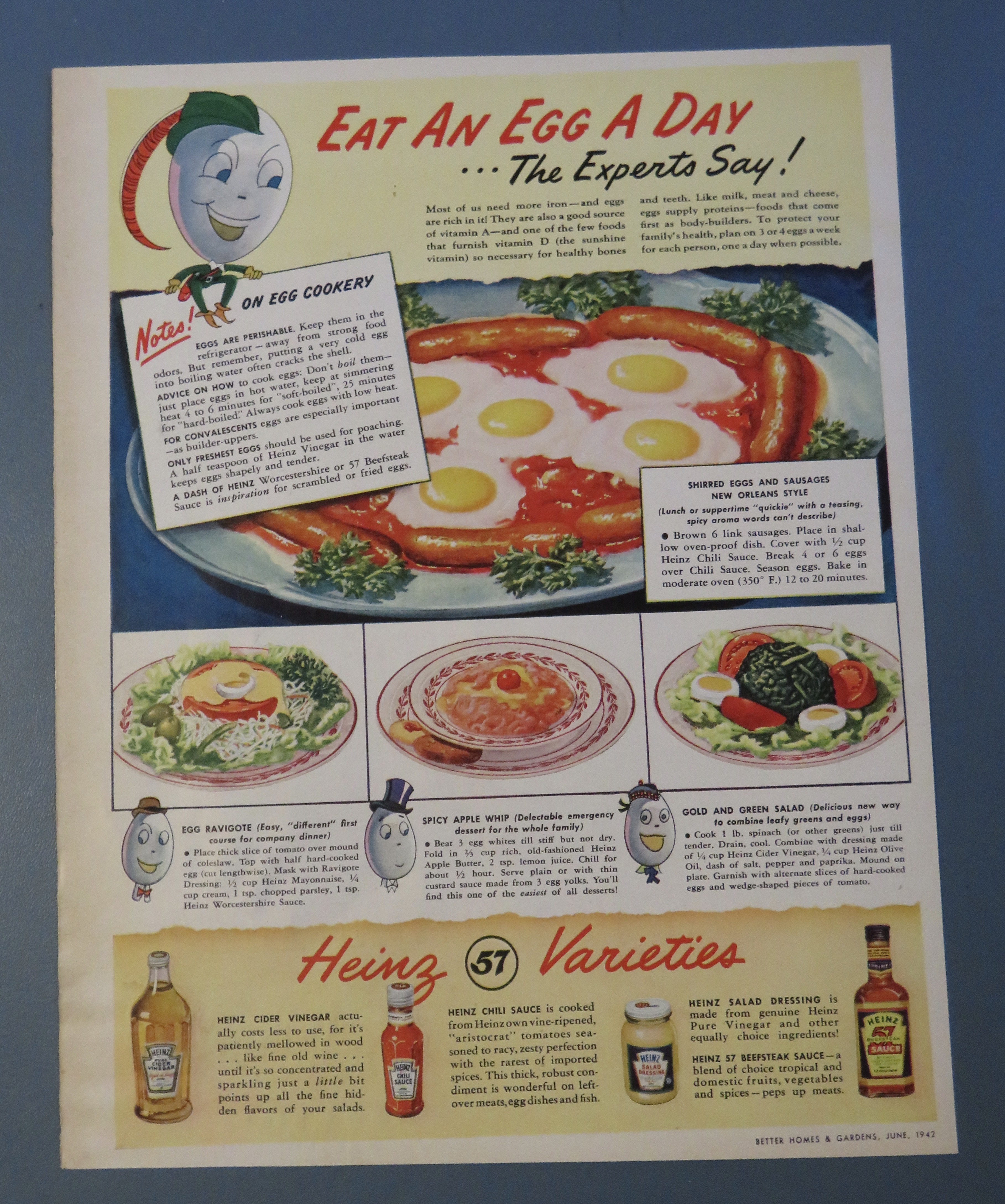 1942 Heinz 57 Varieties with Eat An Egg A Day