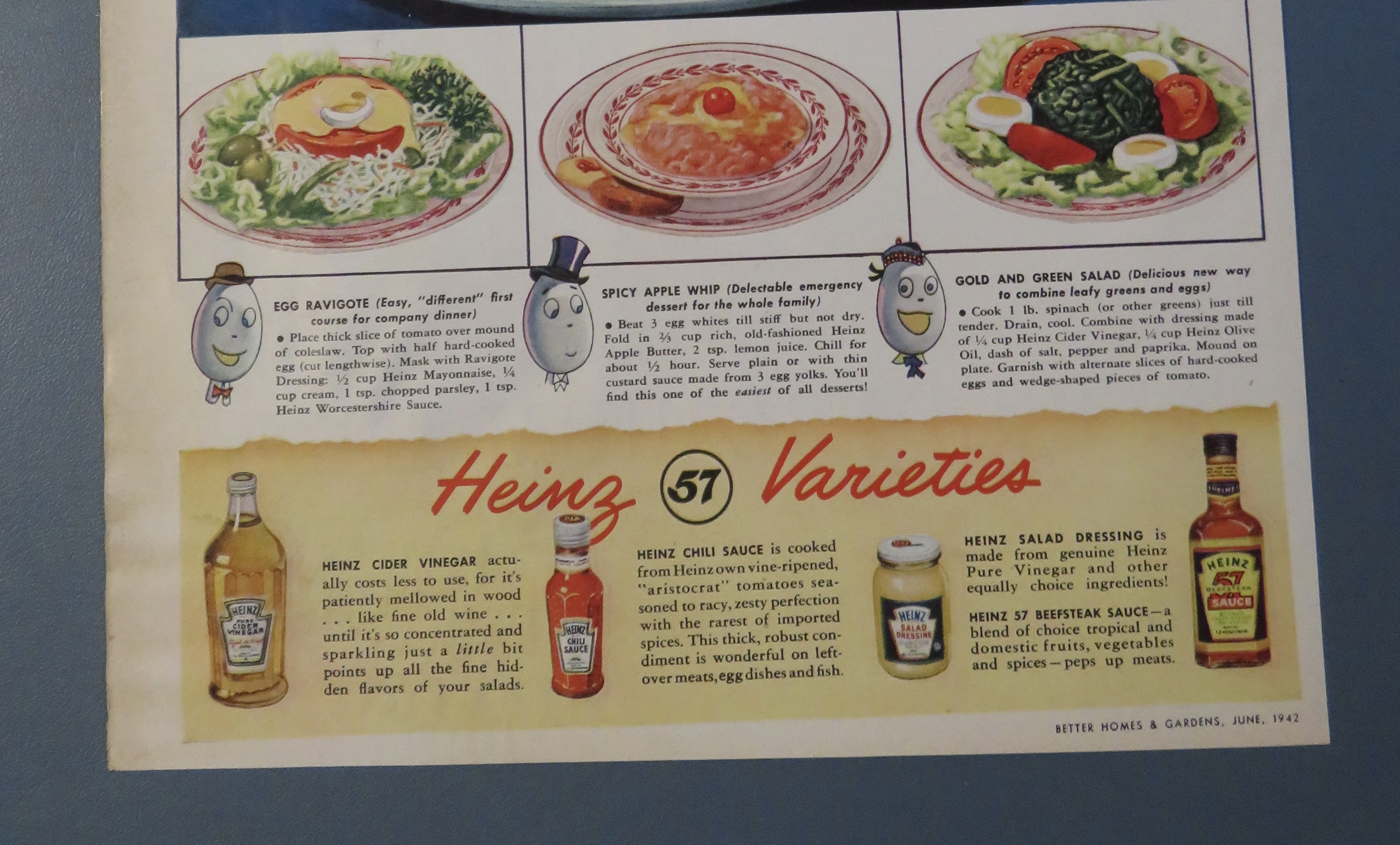 1942 Heinz 57 Varieties with Eat An Egg A Day