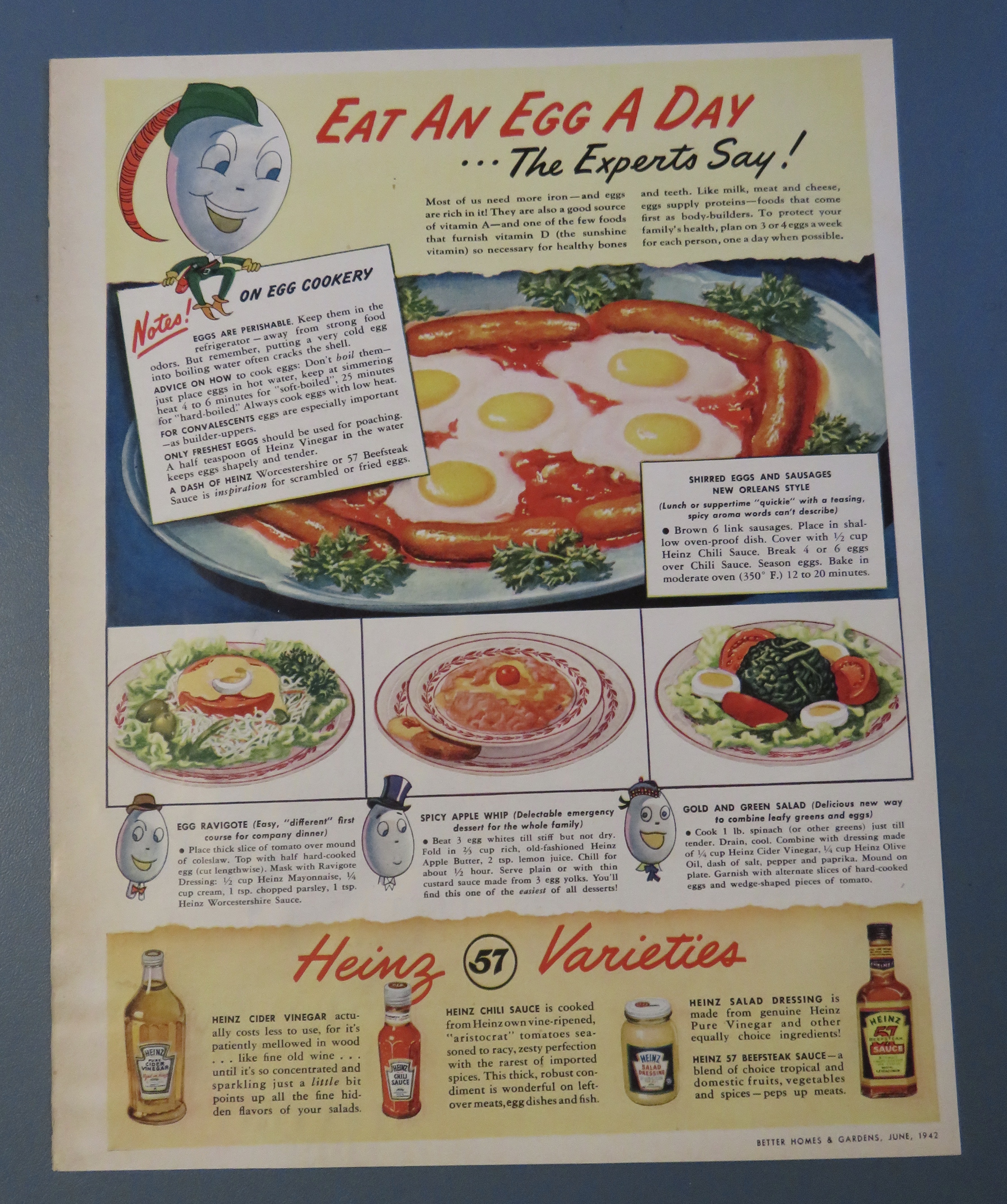 1942 Heinz 57 Varieties with Eat An Egg A Day