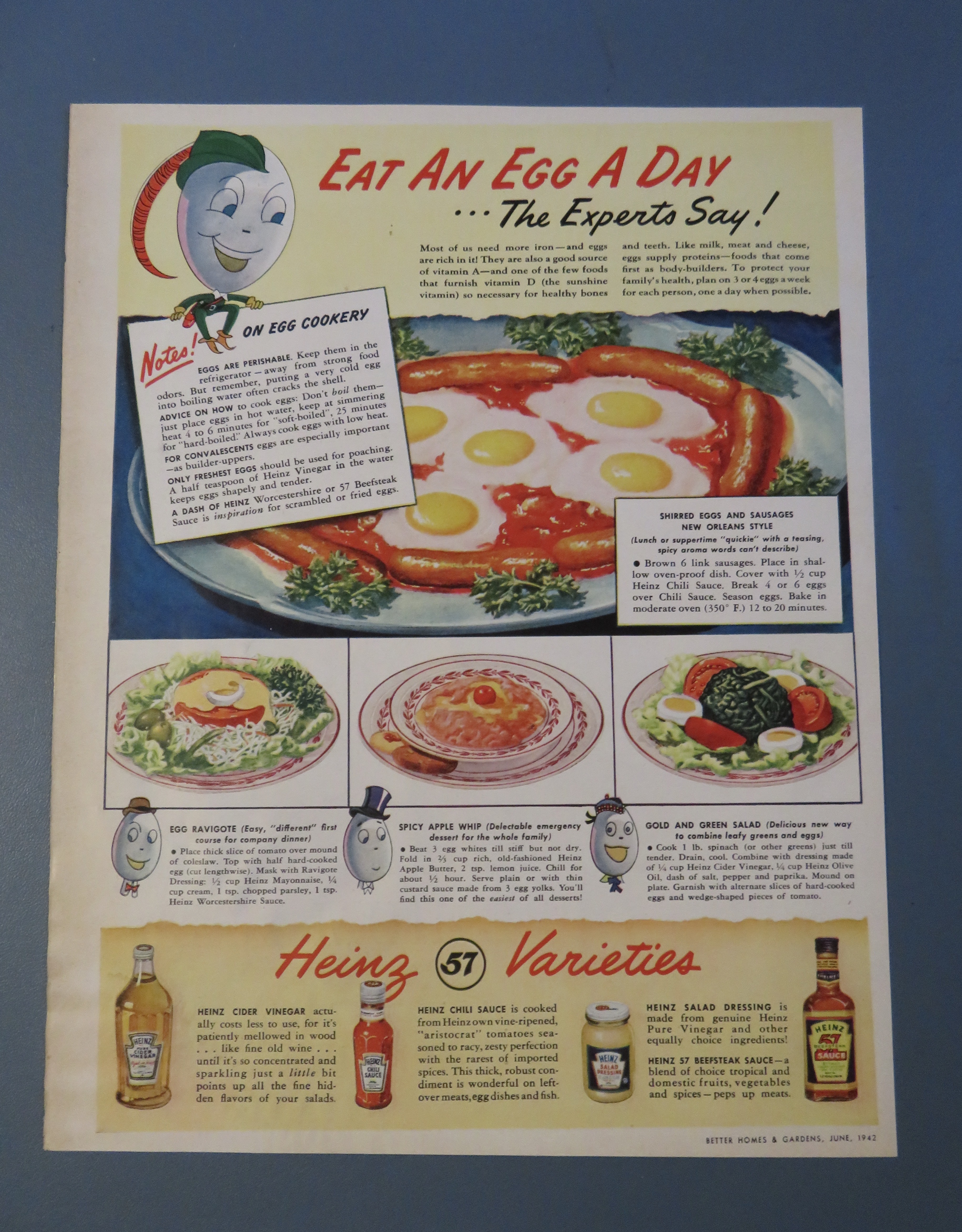 1942 Heinz 57 Varieties with Eat An Egg A Day