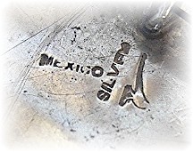 MEXICAN Silver  Brooch 4 3/4 Inch