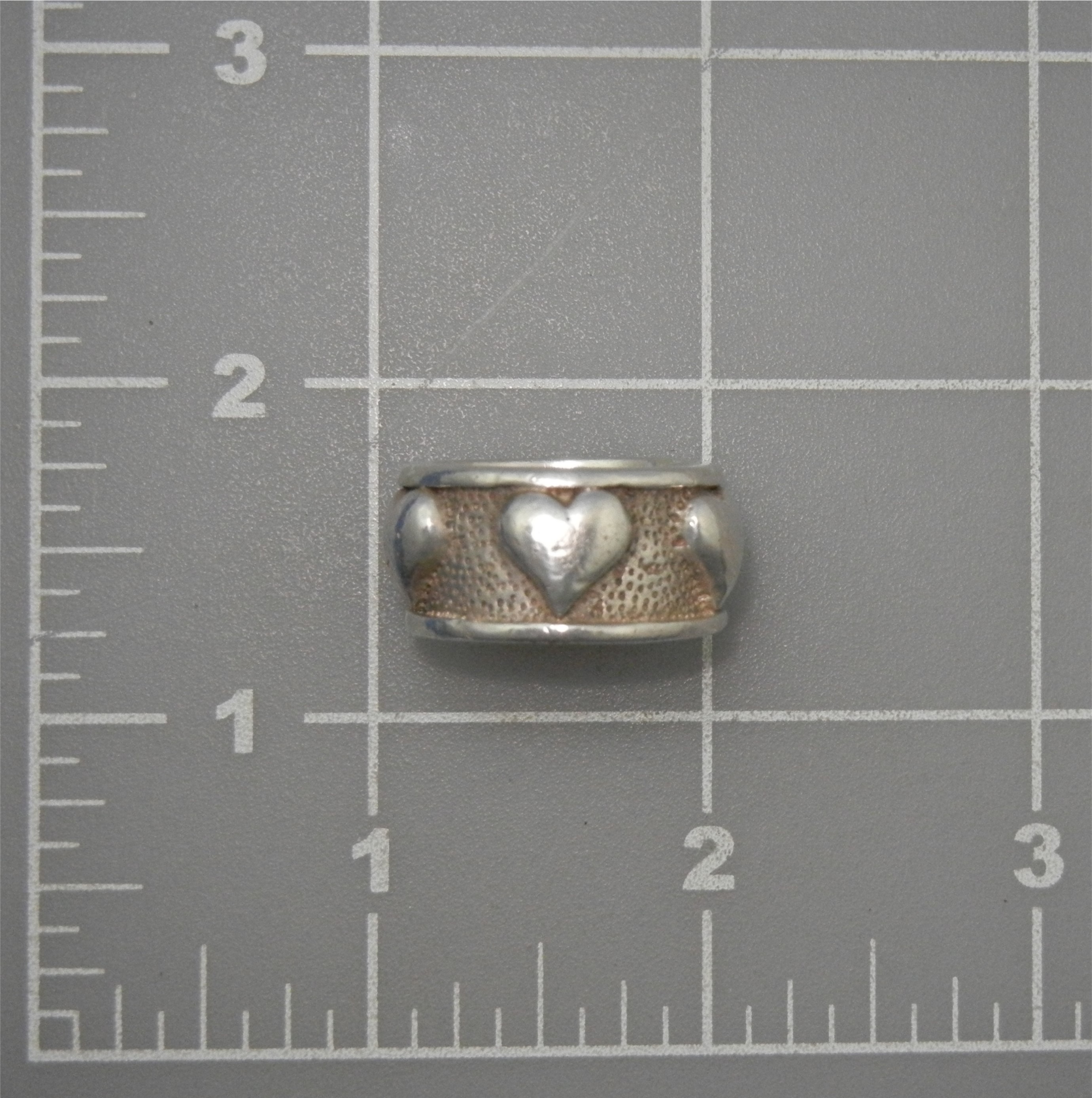 EX EX Sterling Silver Hearts Claudia Agudelo Ring