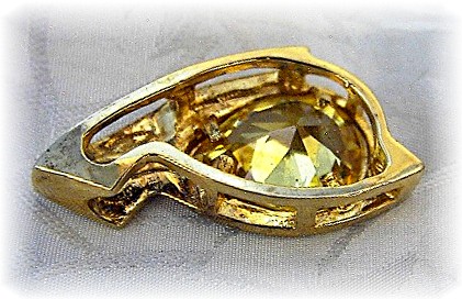 Pendant Gold Over Sterling Silver Citrine Omega Slide