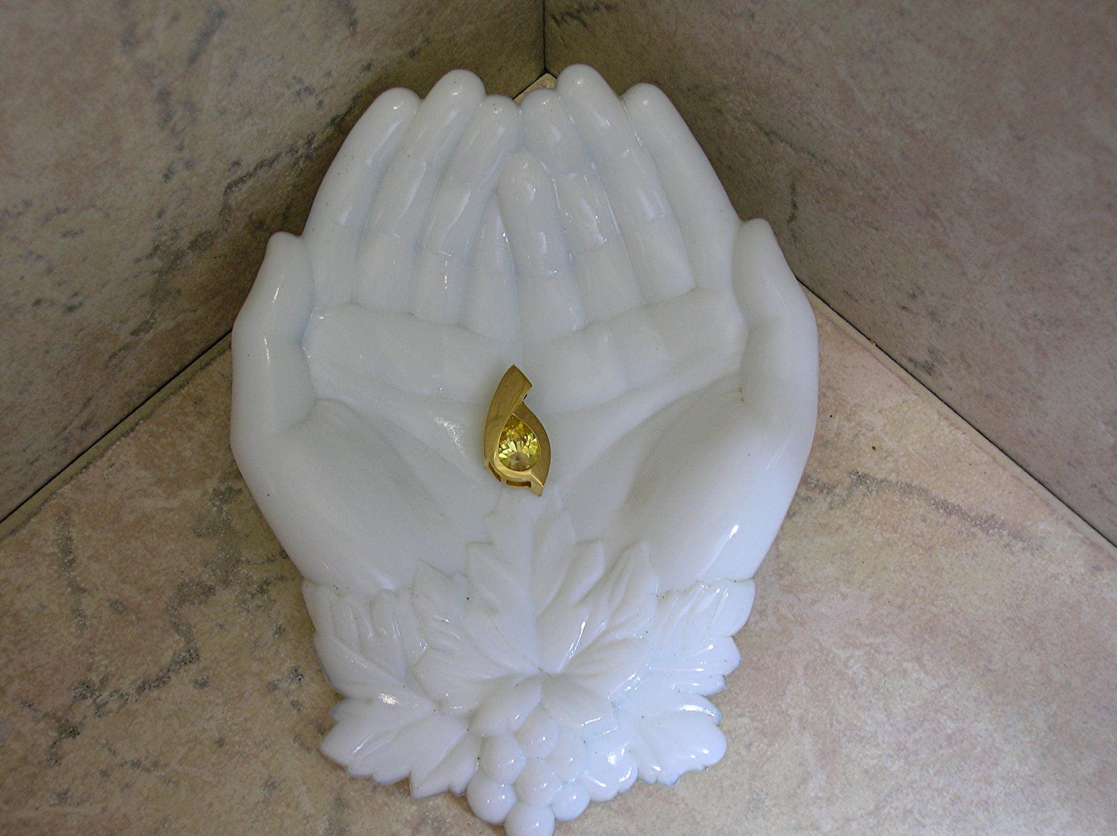 Pendant Gold Over Sterling Silver Citrine Omega Slide