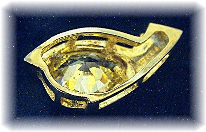 Pendant Gold Over Sterling Silver Citrine Omega Slide