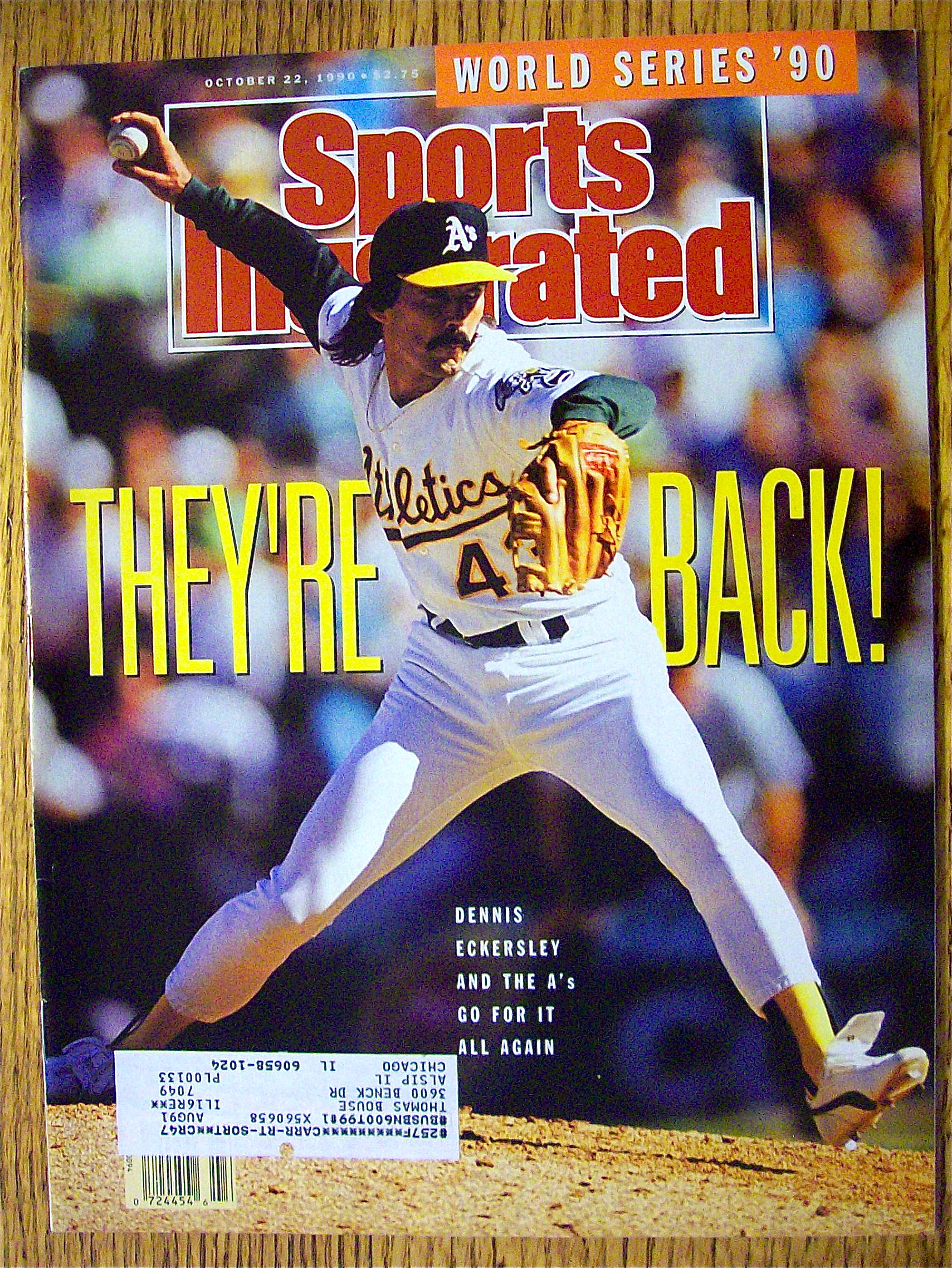 Sports Illustrated Magazine October 22, 1990 Eckersley