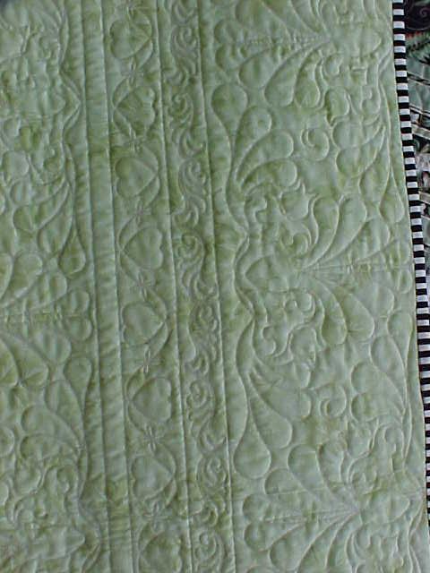 Quilt Queen Size 82 x 92 inch Magnolias Stripes