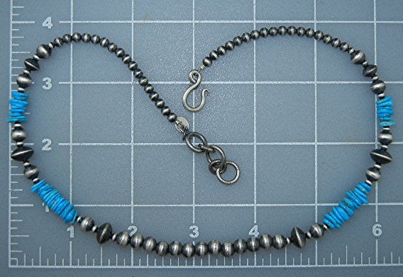 Navajo  Pearls Sterling Silver & Turquoise Necklace