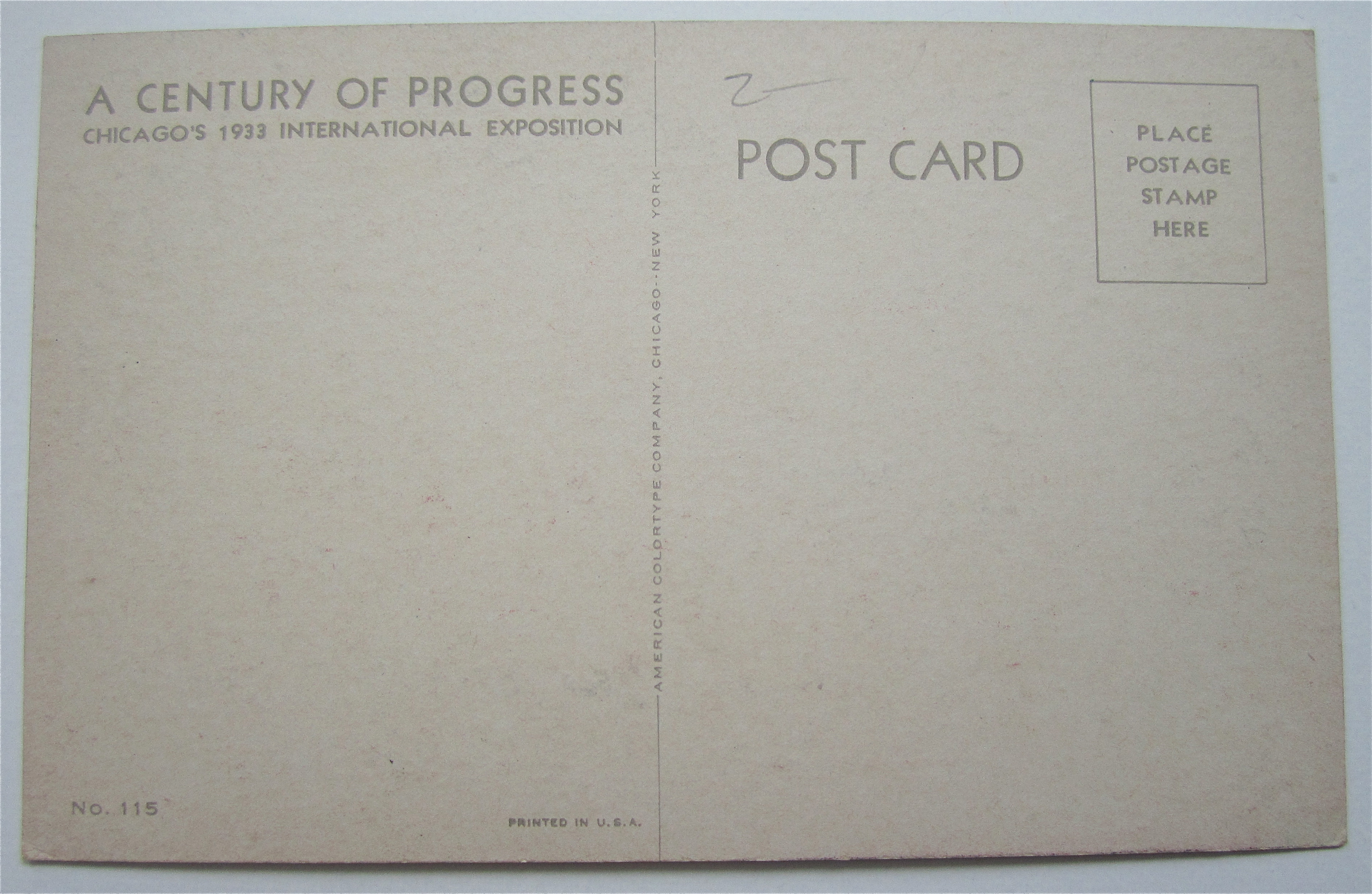 Agricultural Building, Century Of Progress Postcard
