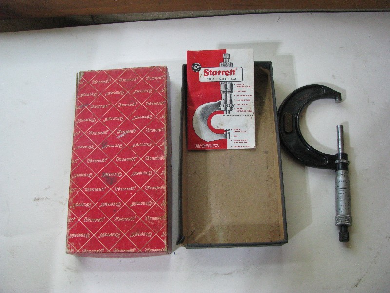 Vintage L.S. Starrett Co. Micrometer with Original Box and Manual