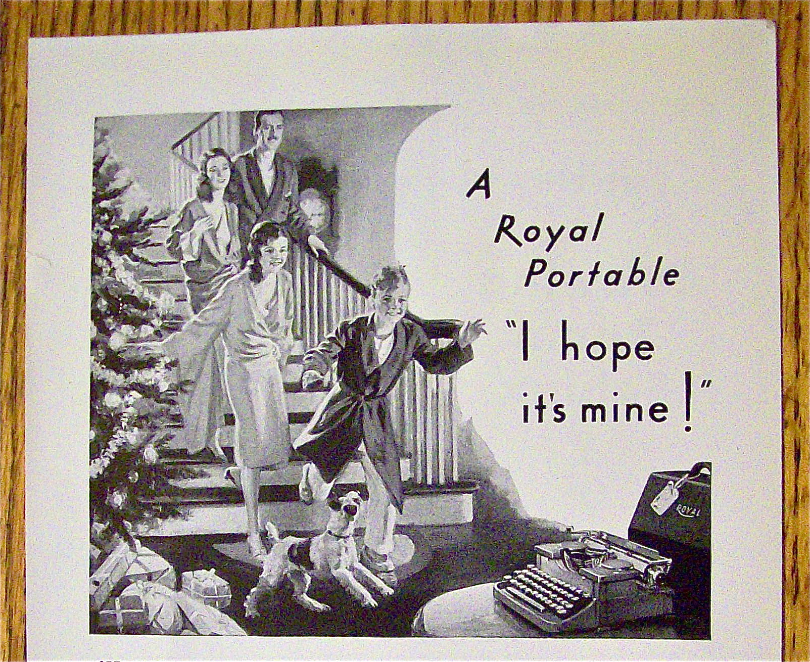 1930 Royal Portable Typewriter with Christmas Morning