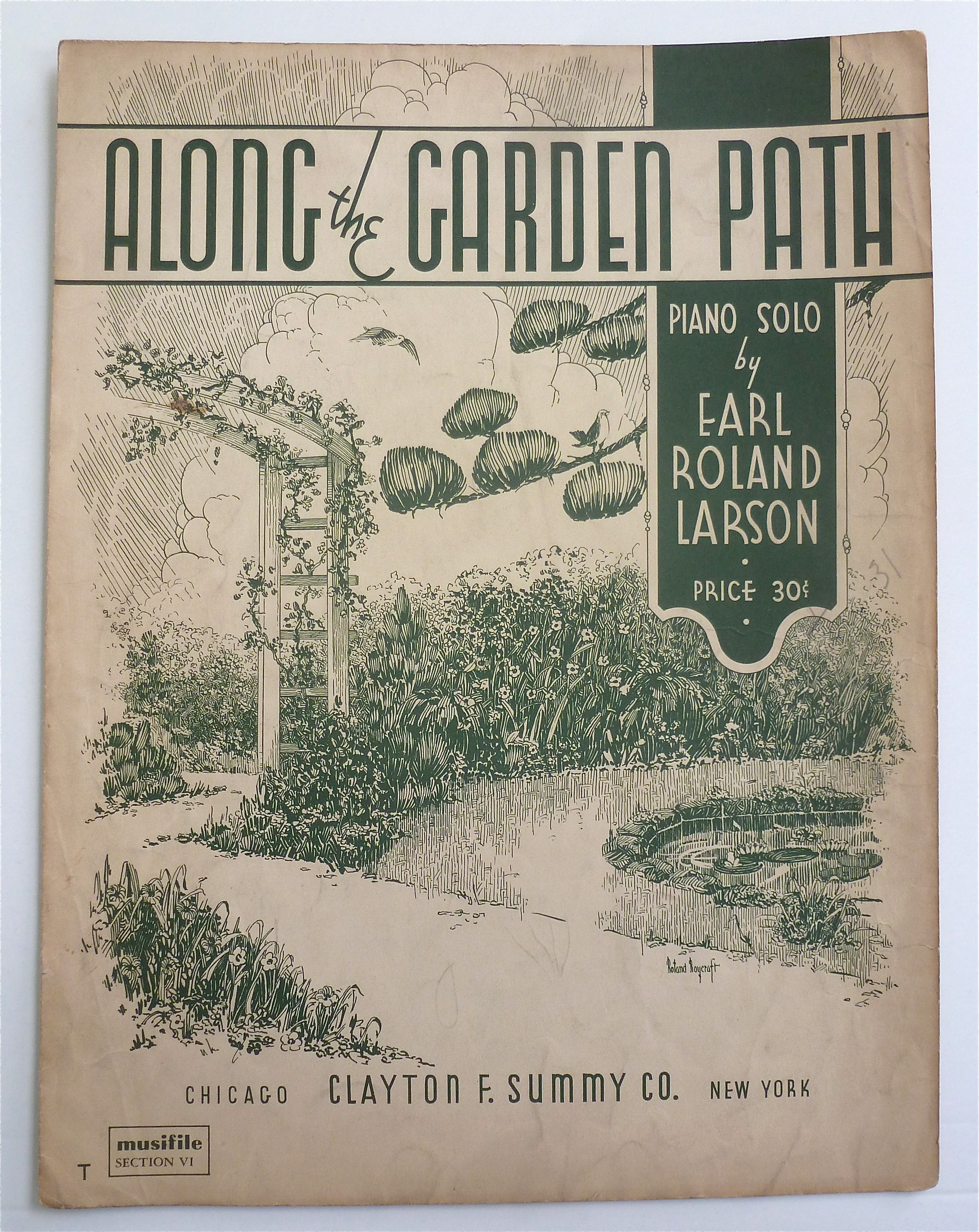 Sheet Music For 1939 Along The Garden Path