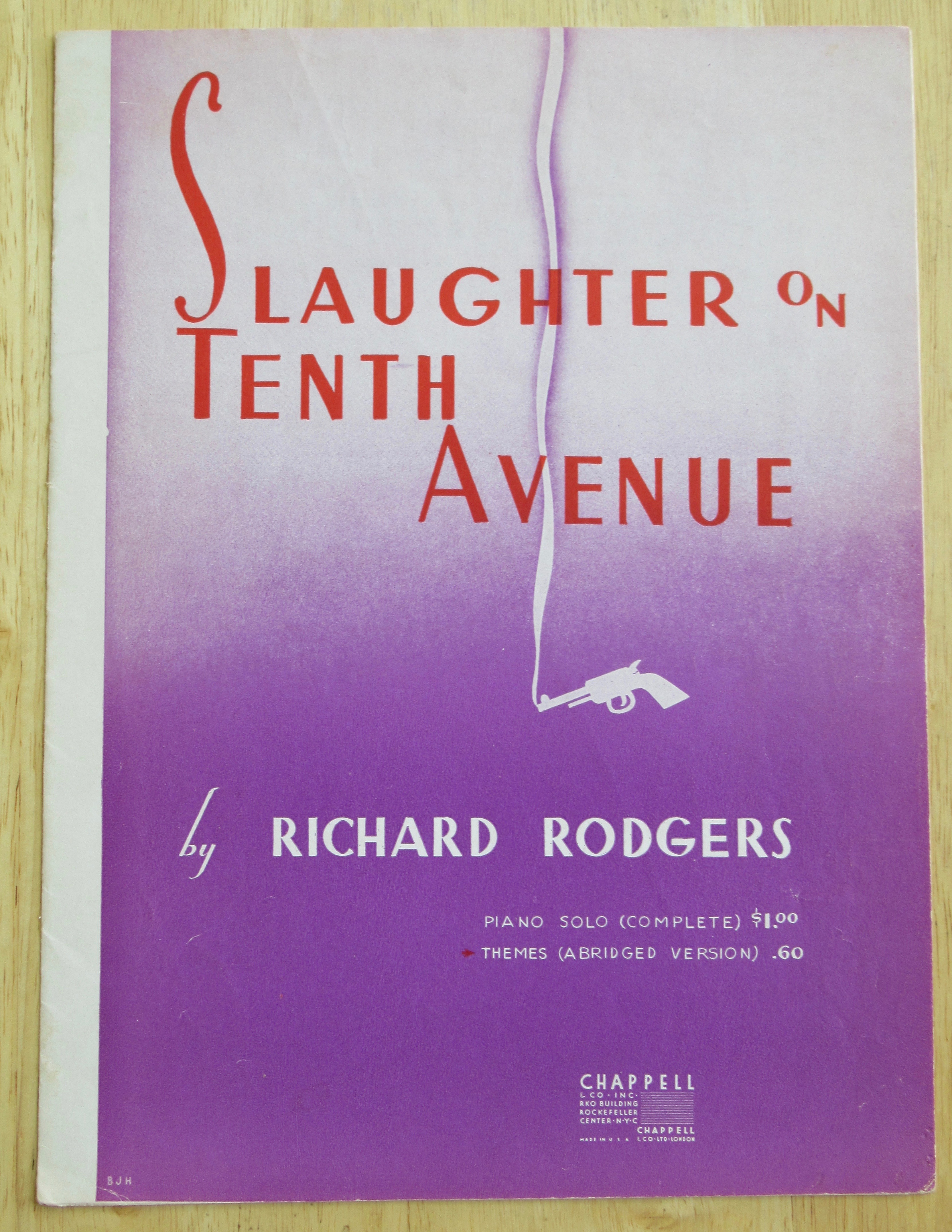 1948 Slaughter On Tenth Avenue Sheet Music
