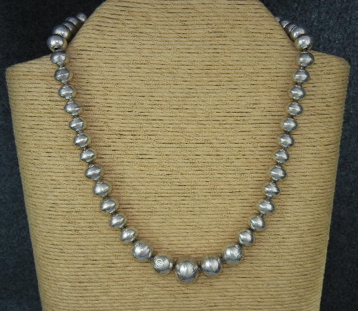 Navajo Pearls Bench Beads Sterling Silver 68 Grams