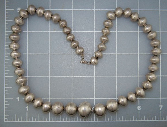 Navajo Pearls Bench Beads Sterling Silver 68 Grams