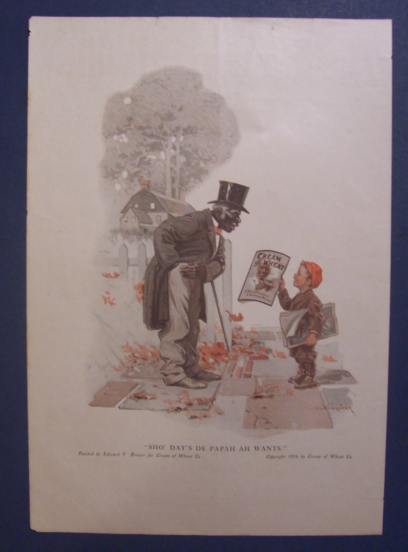 1916 Cream Of Wheat Cereal Ad with Little Boy