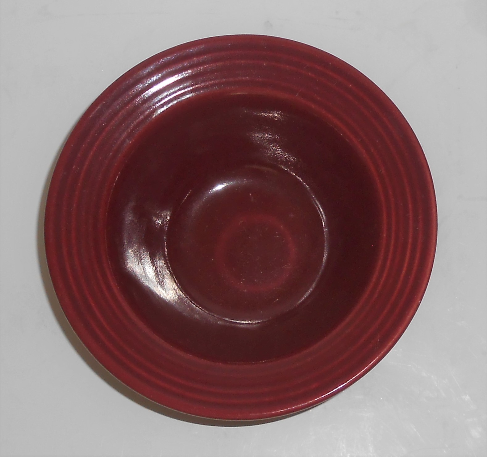 Bauer Pottery Monterey Burgundy Large Fruit Bowl