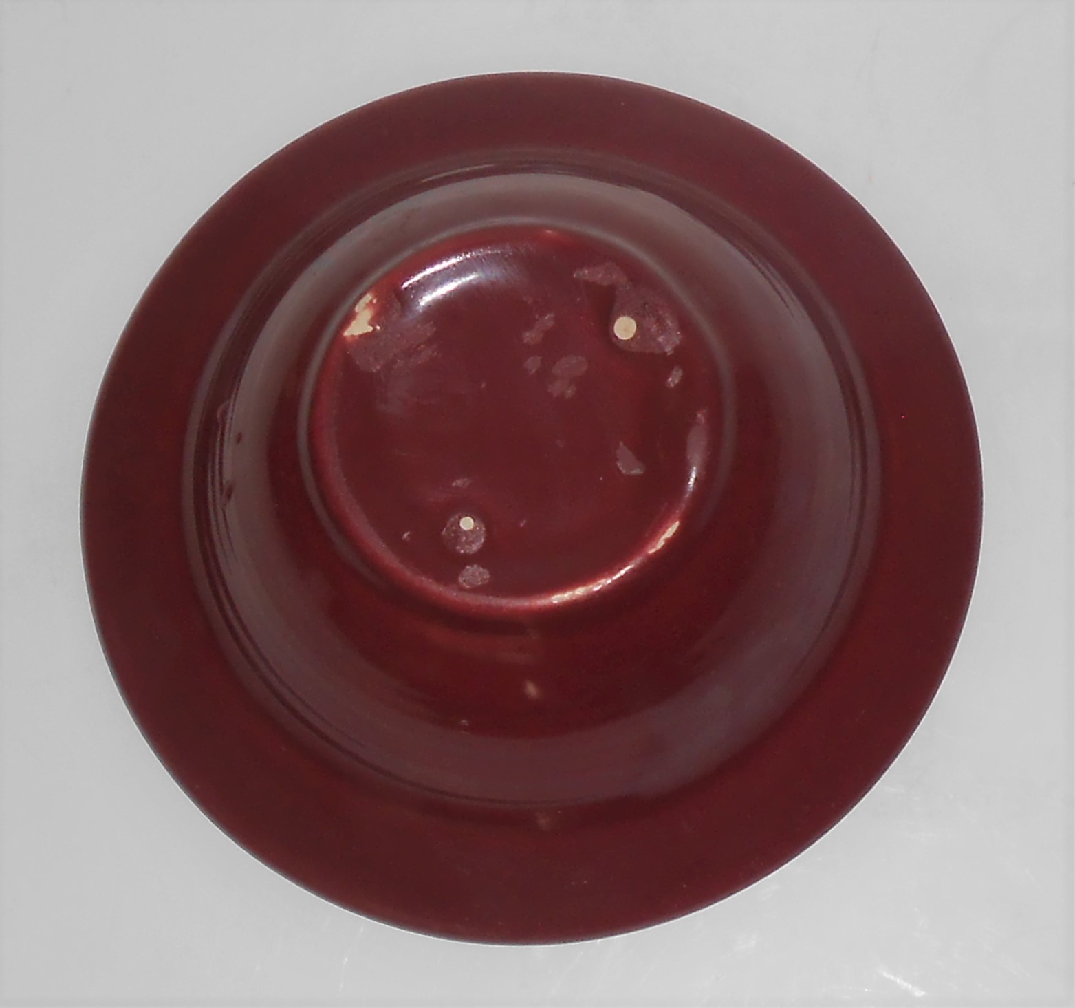 Bauer Pottery Monterey Burgundy Large Fruit Bowl