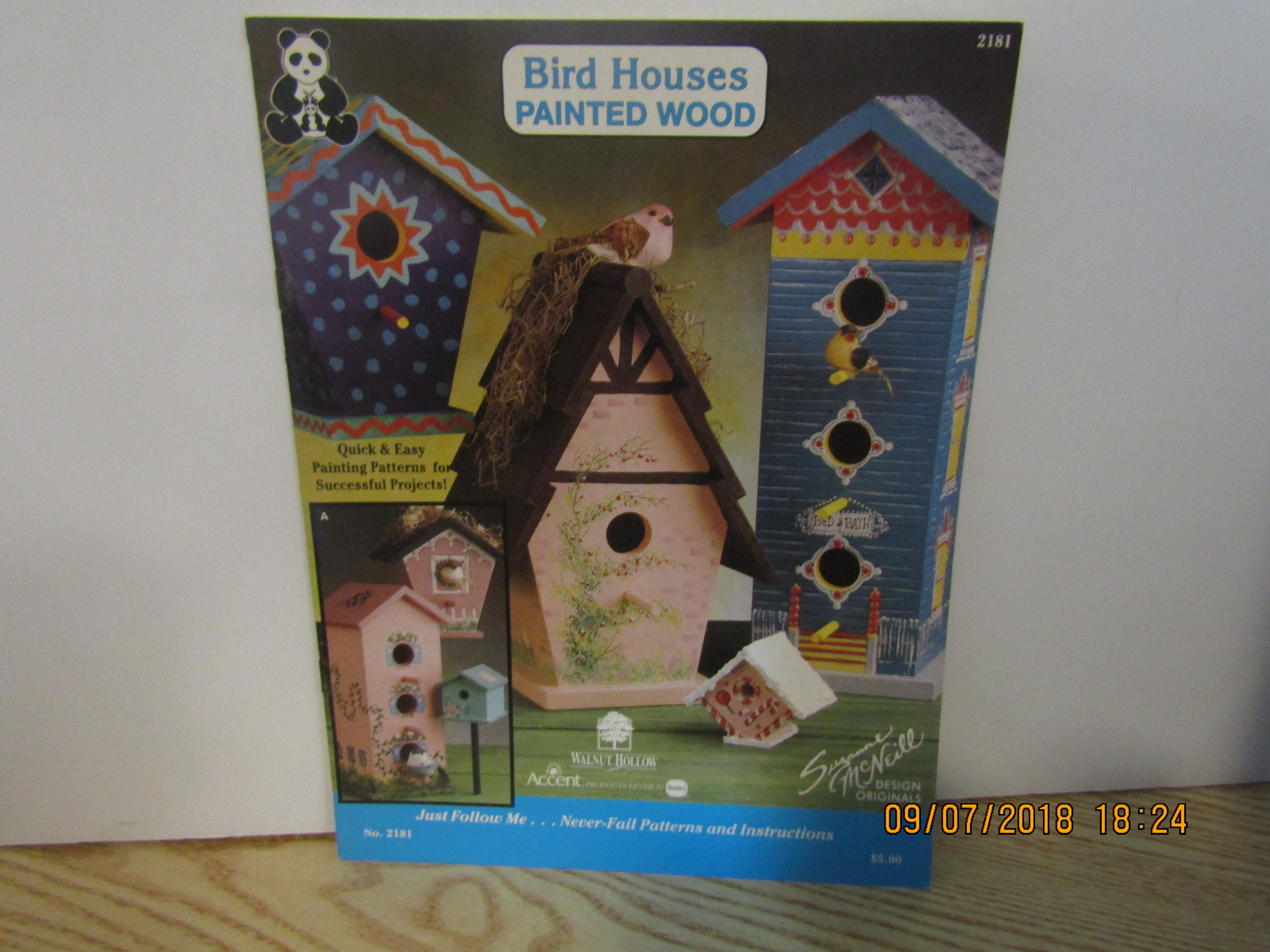 Design Original Bird Houses Painted Wood #2181