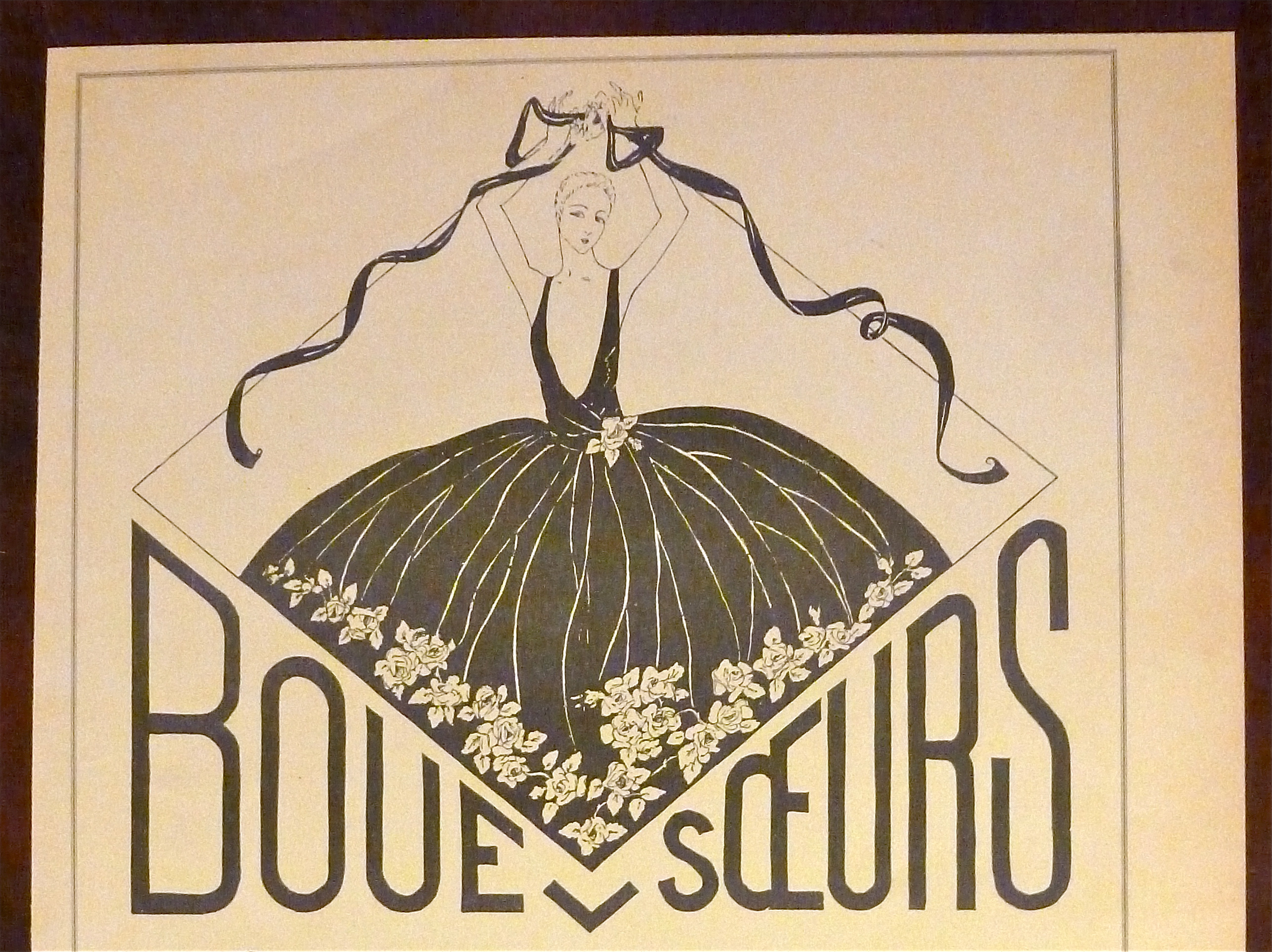 1930 Boue Sceurs with a Woman in a Gown