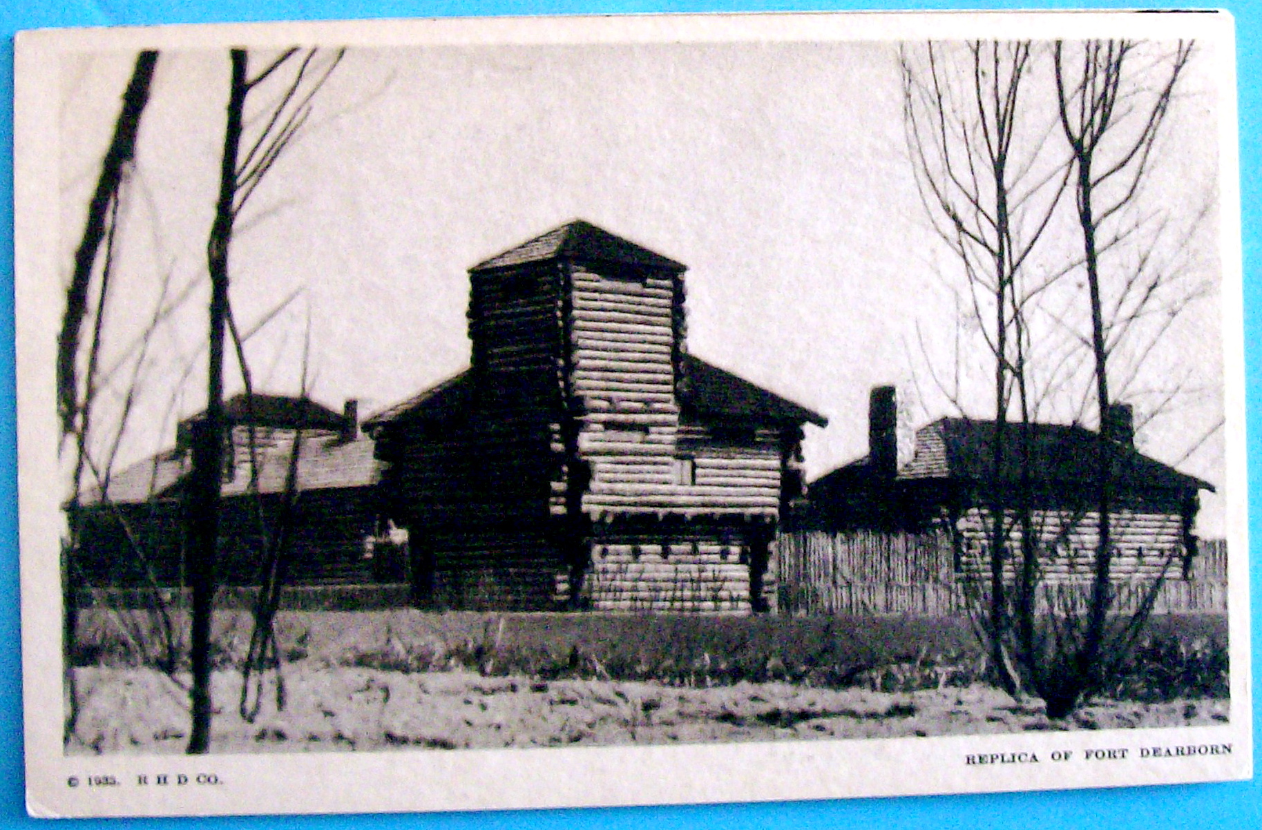 Postcard Of Replica of Fort Dearborn (Chicago Fair)