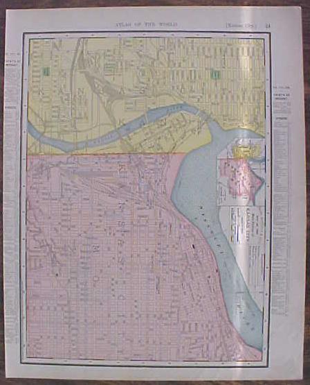 Map Arkansas & Kansas City 1907 Rand McNally