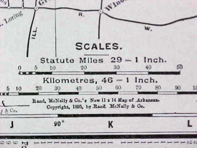 Map Arkansas & Kansas City 1907 Rand McNally