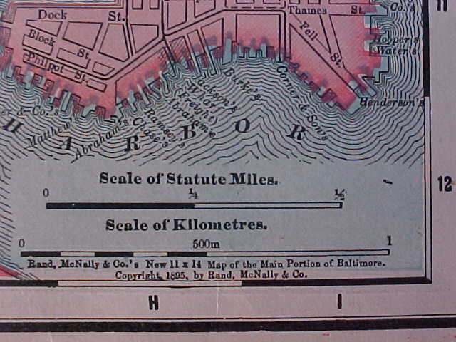 Antique Map Maryland & Baltimore 1907 Delaware Rand