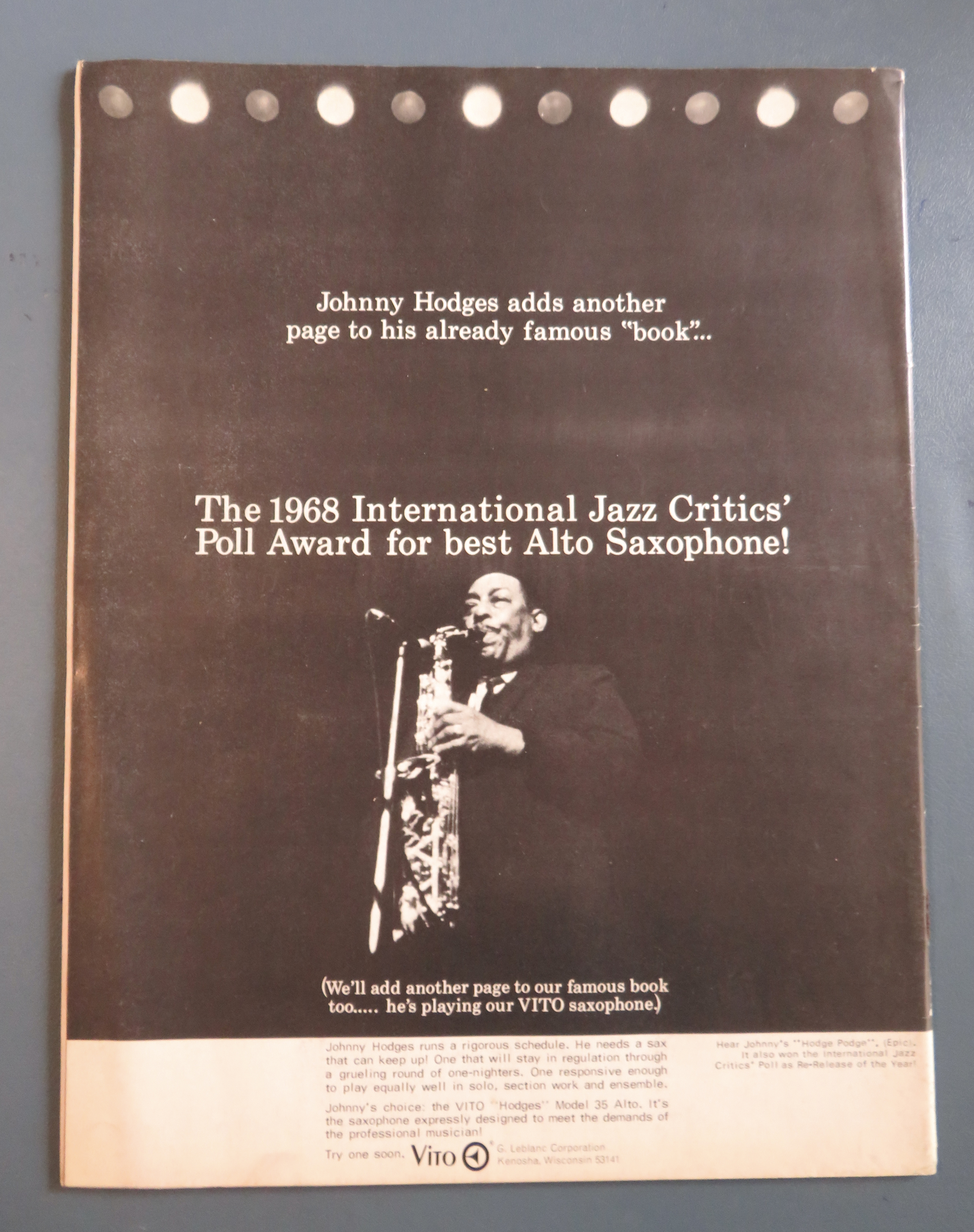 Downbeat Magazine August 22, 1968 Jazz Critics Poll