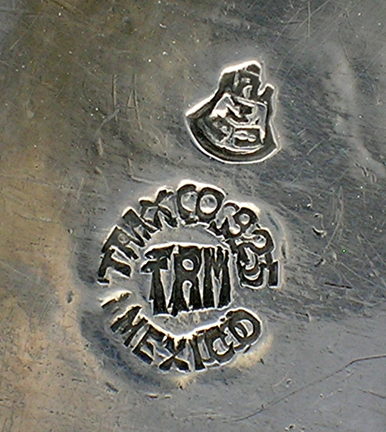 Sterling Silver Taxco Mexico TRM  Aztec Calender Pin