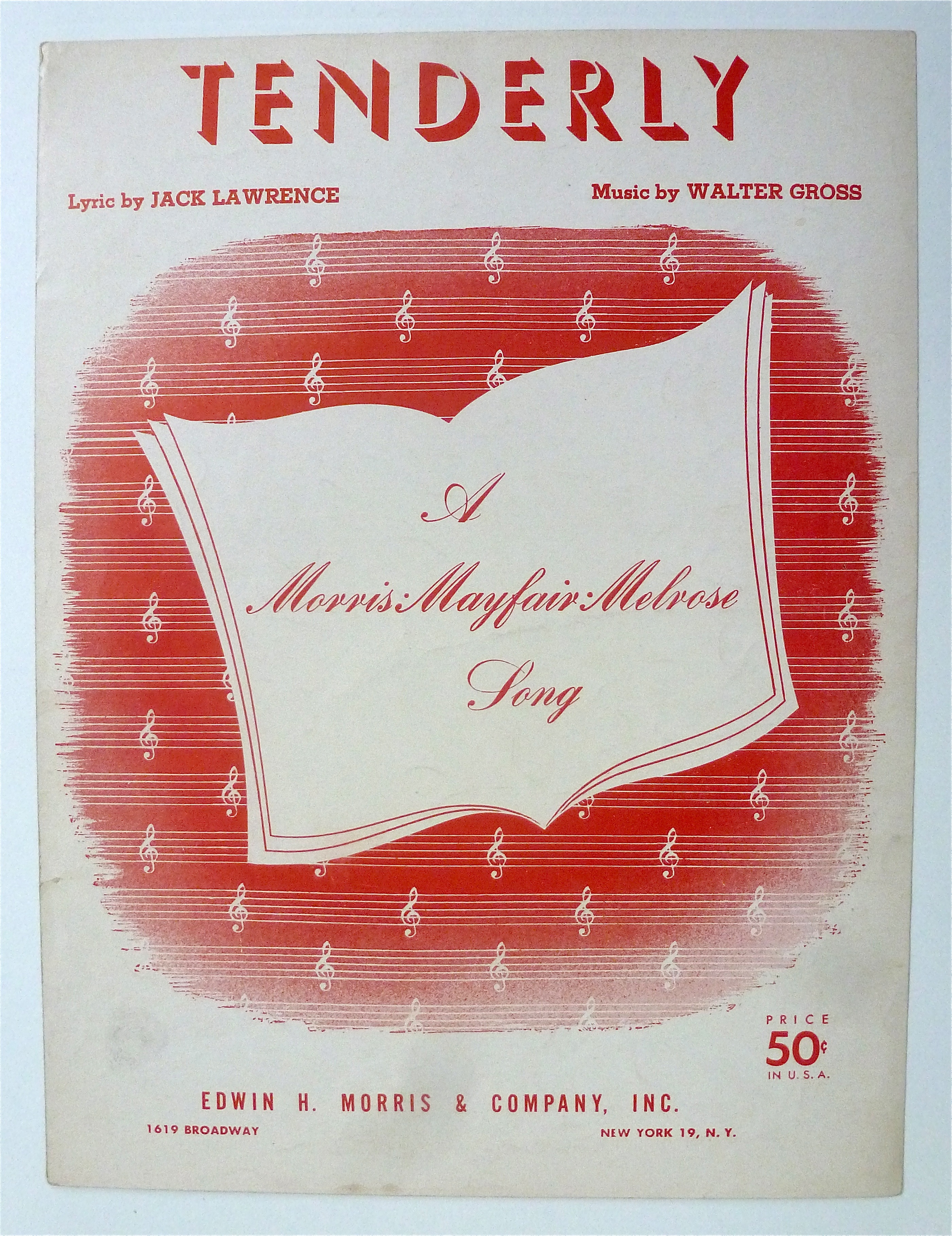Sheet Music For 1956 Tenderly