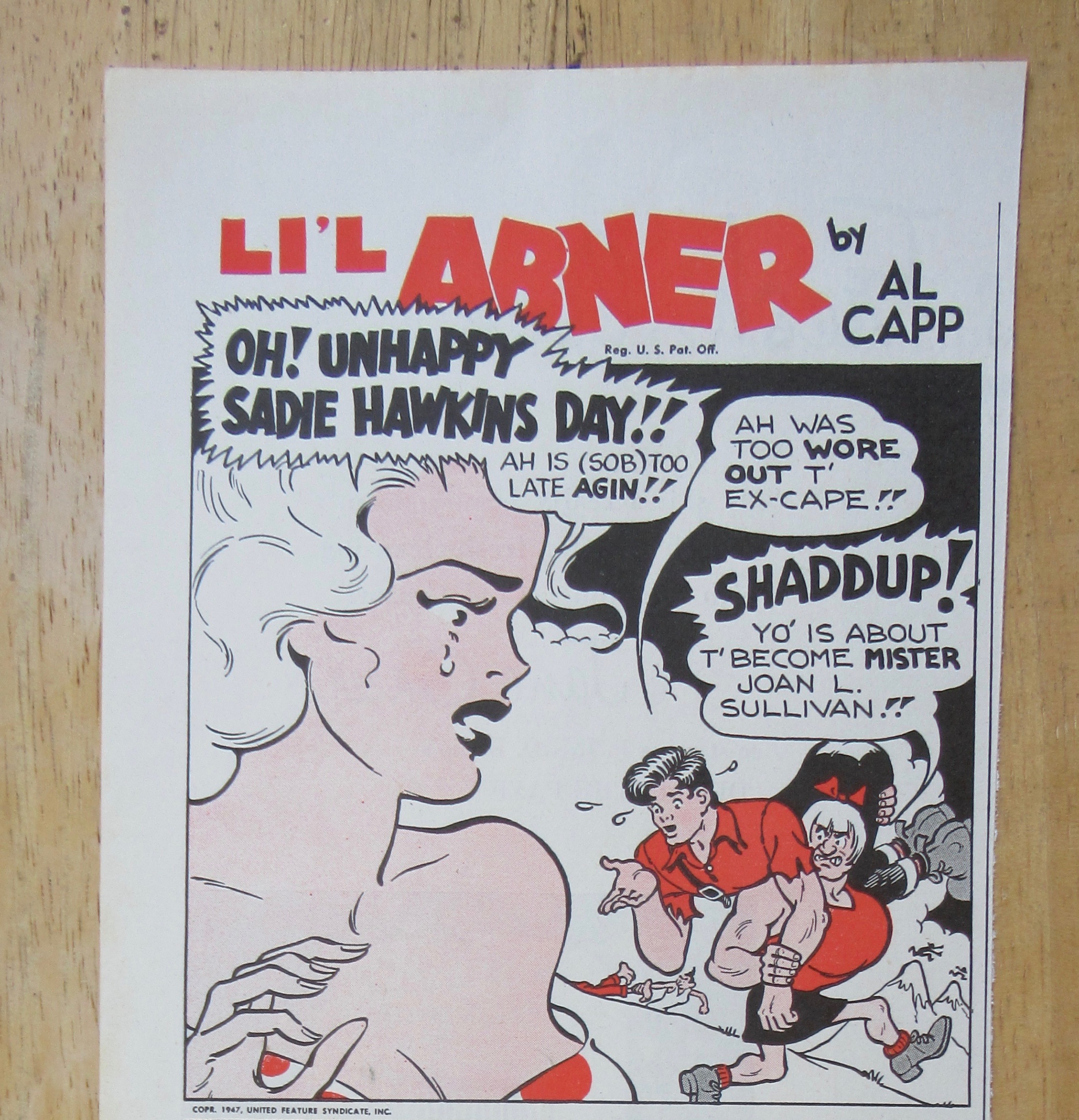 1947 Cream Of Wheat Cereal with Little Abner By Al Capp