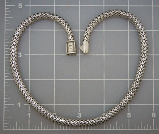 Wheat  Sterling Silver Necklace Push Clasp Indonesia