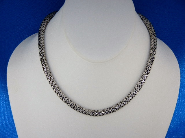 Wheat  Sterling Silver Necklace Push Clasp Indonesia