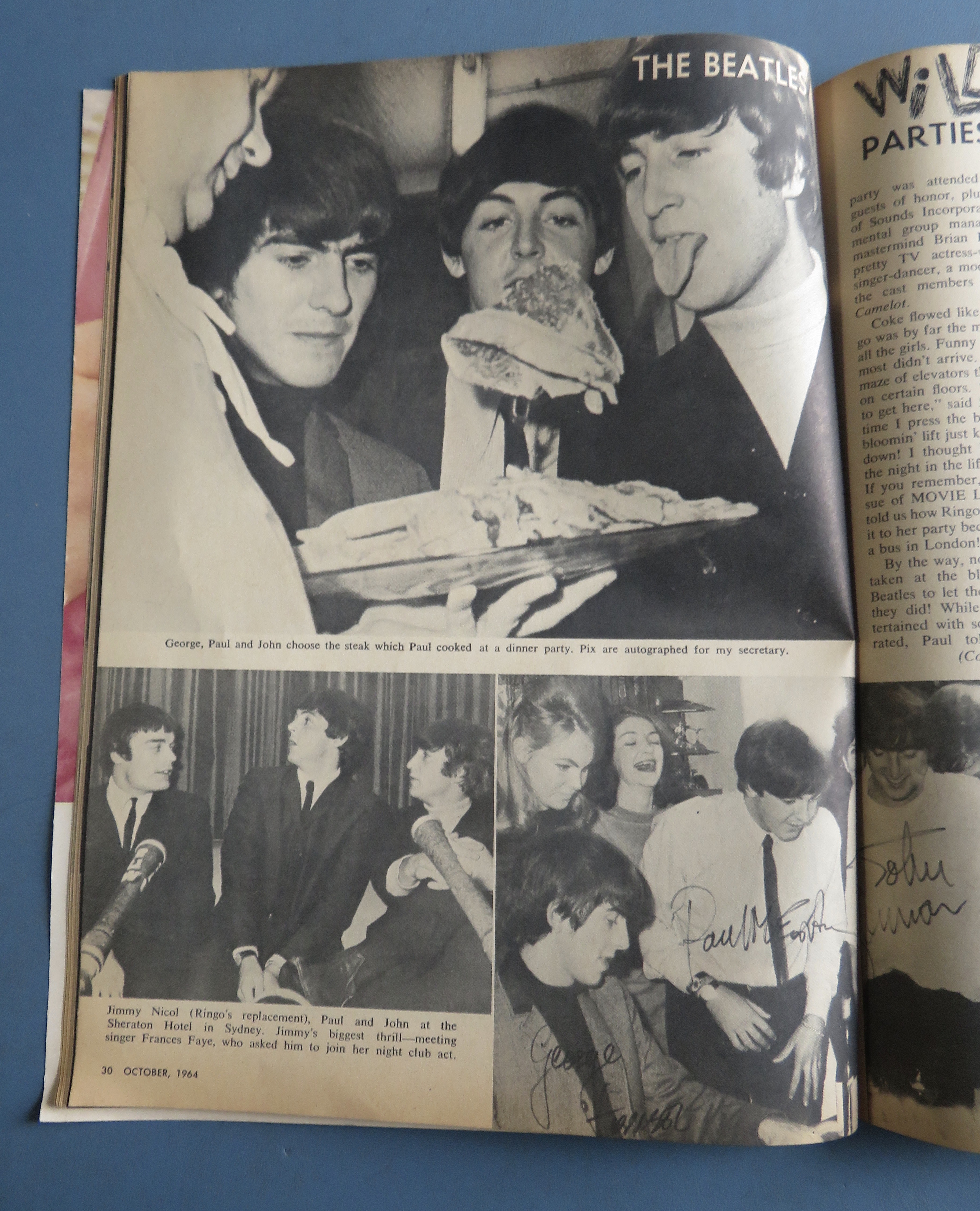 Movie Life Magazine October 1964 Beatles' Wild Parties