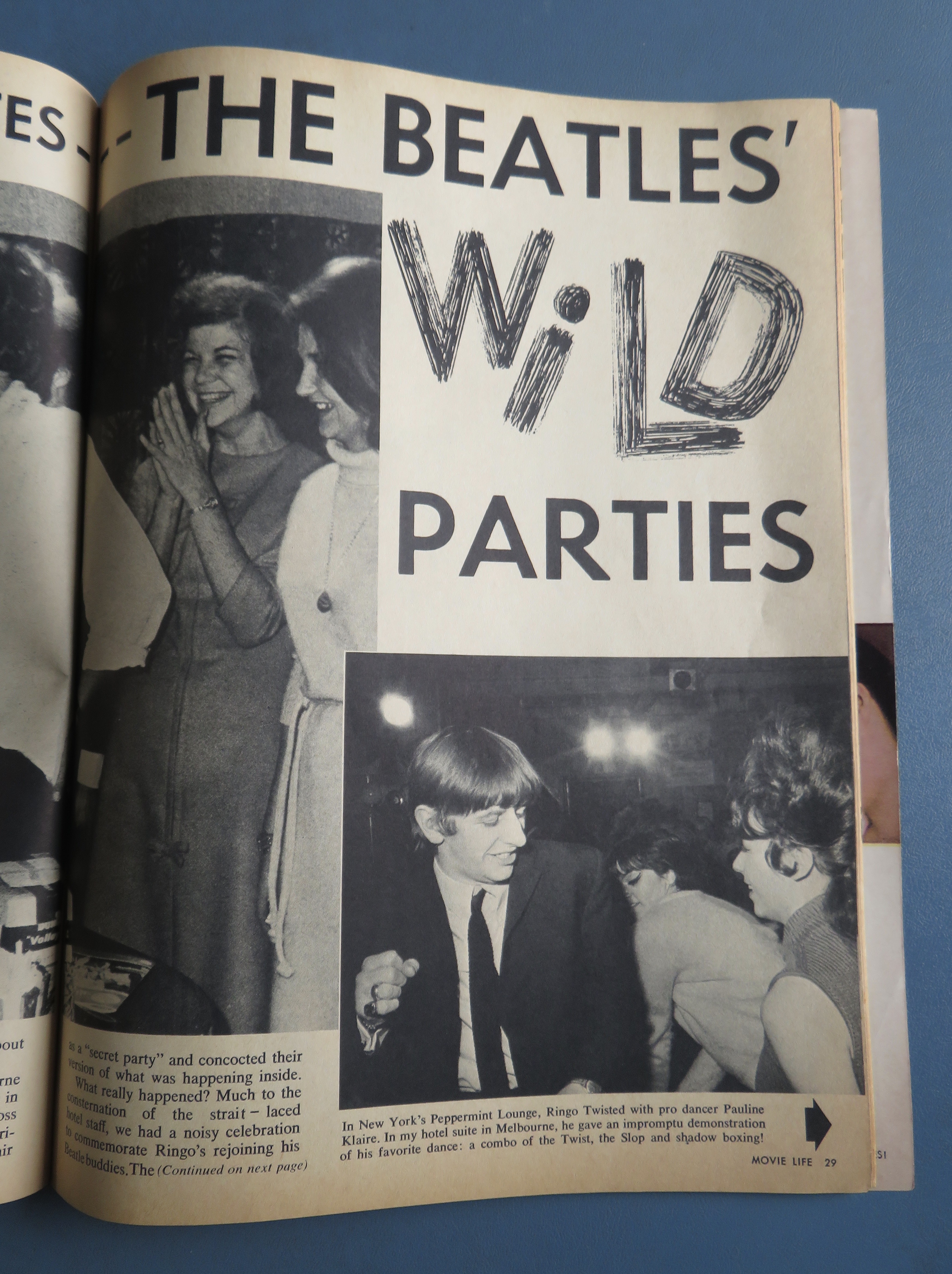 Movie Life Magazine October 1964 Beatles' Wild Parties