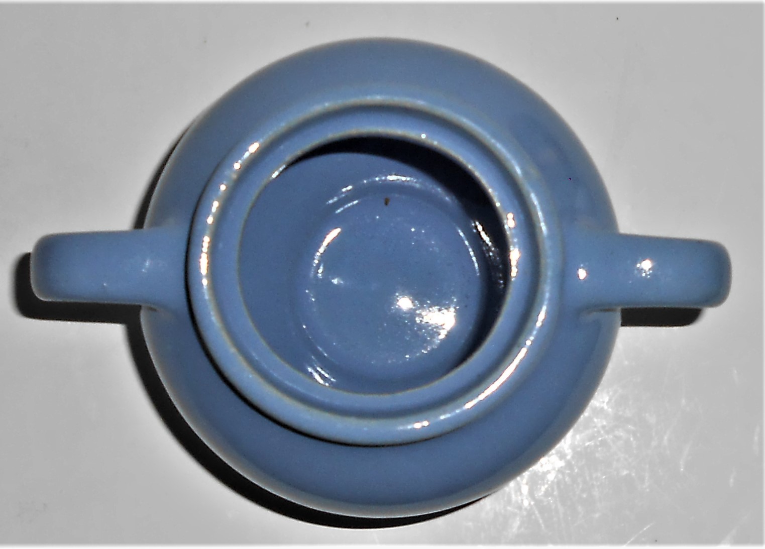 Bauer Pottery Plain Ware Delph Demitasse Sugar Bowl