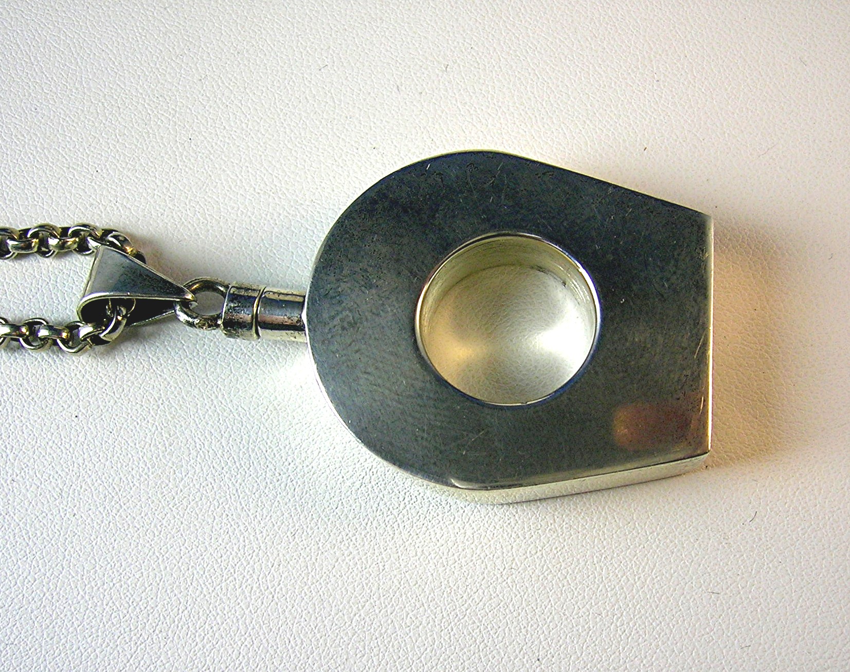 Sterling Silver belcher Chain Perfume Bottle Taxco Mexi