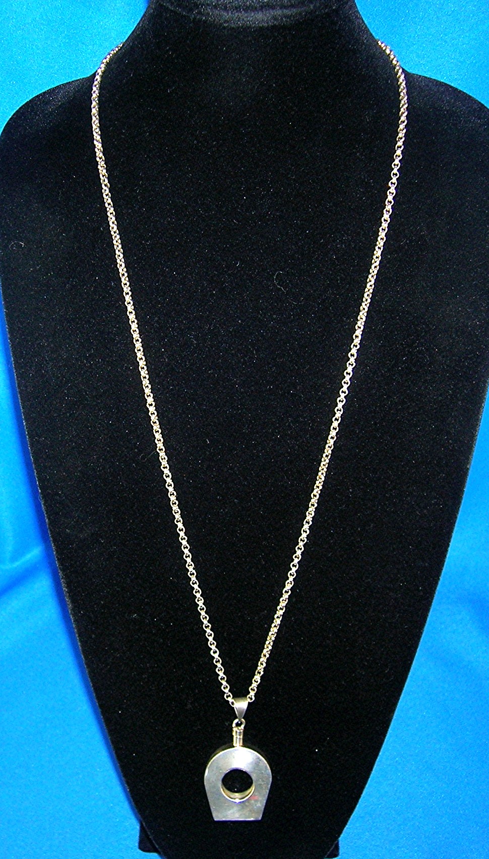Sterling Silver belcher Chain Perfume Bottle Taxco Mexi