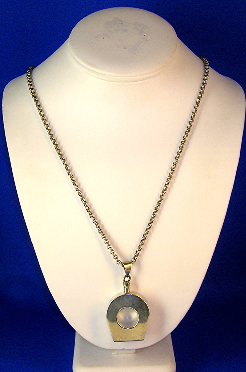 Sterling Silver belcher Chain Perfume Bottle Taxco Mexi