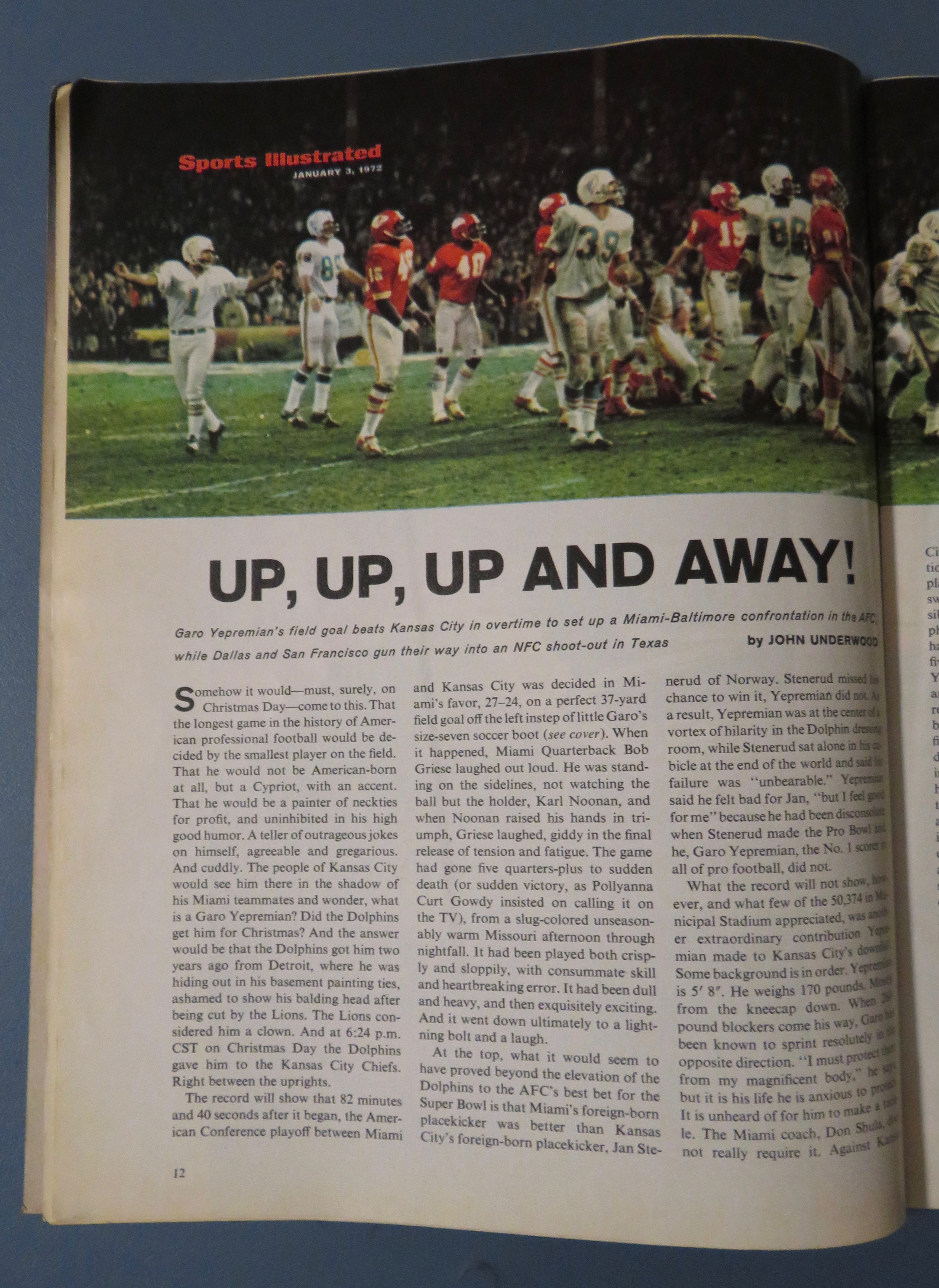 Sports Illustrated Magazine January 3, 1972 Kansas