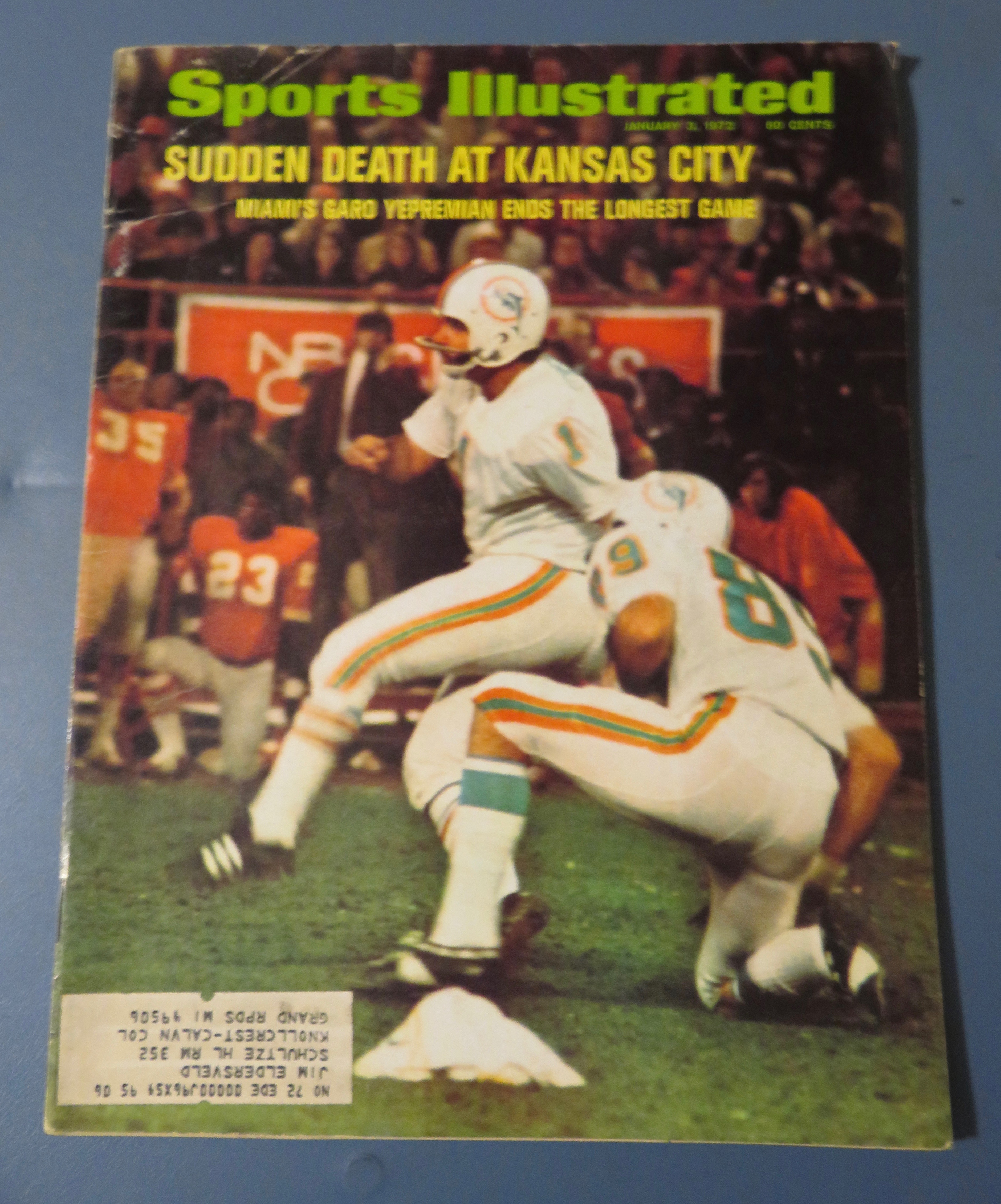 Sports Illustrated Magazine January 3, 1972 Kansas