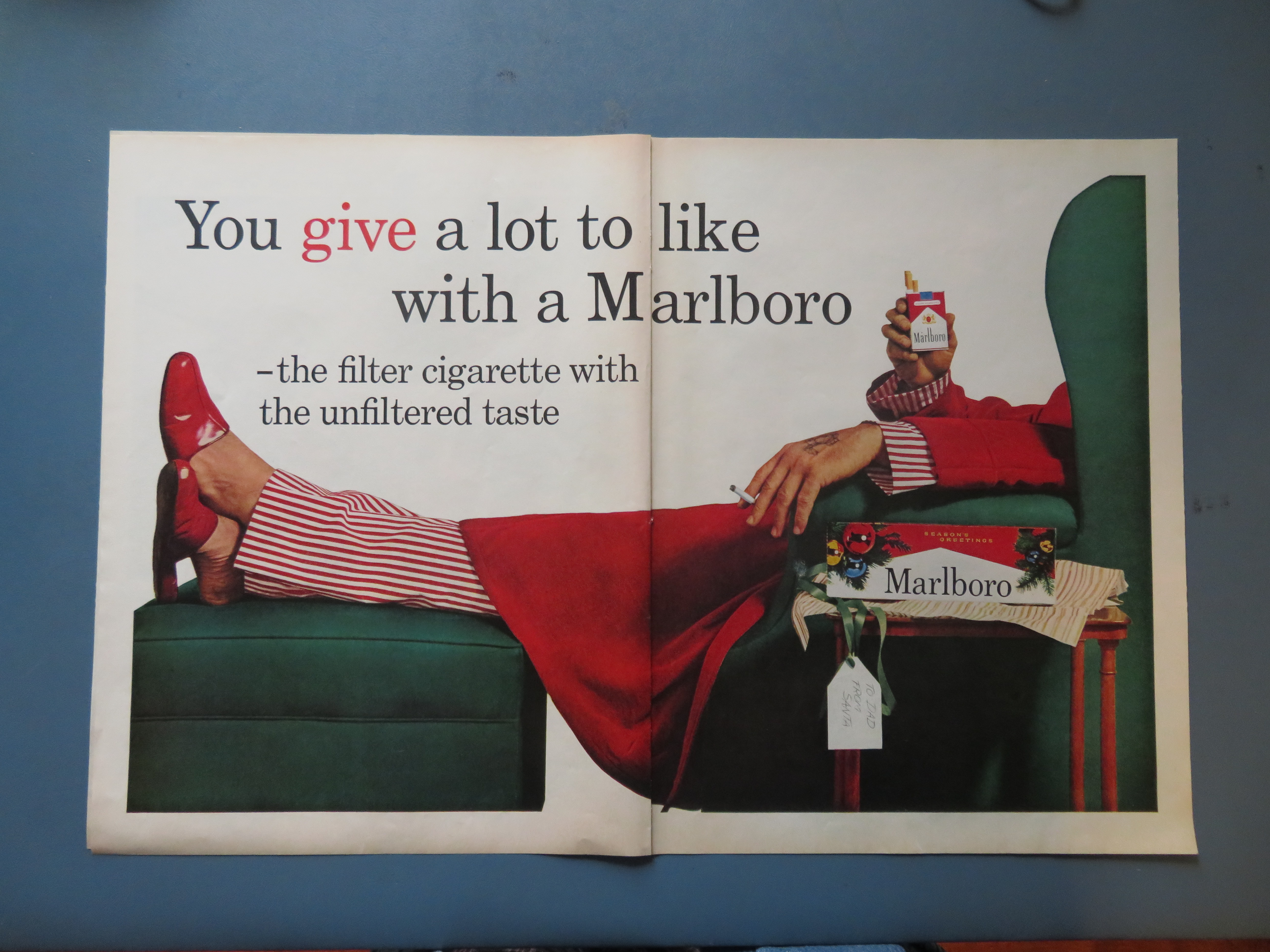 1961 Marlboro Cigarettes with Man Sitting in Recliner